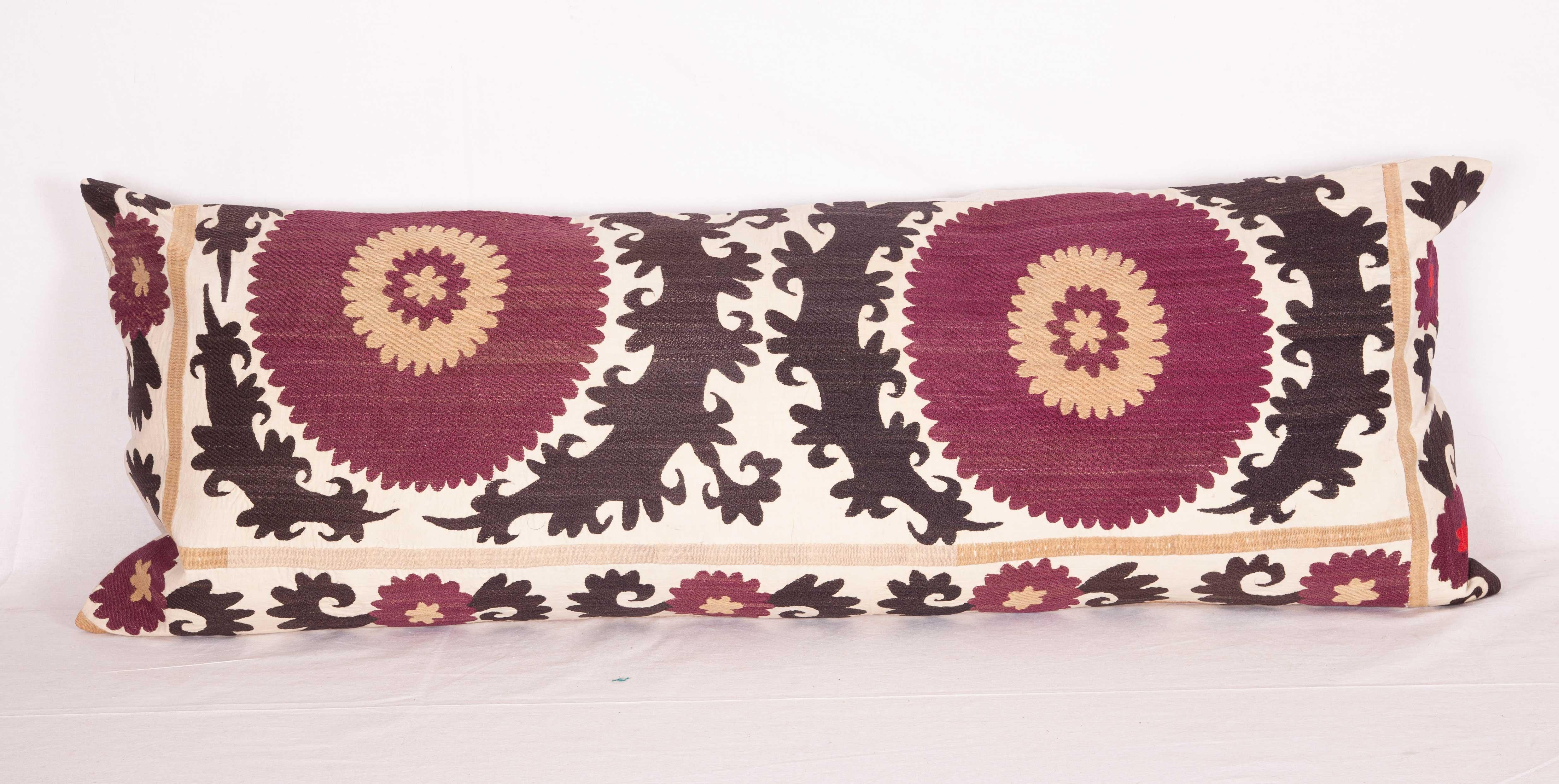 Uzbek Suzani Lumbar Pillow Cases Made from an Early 20th Century Samarkand Suzani