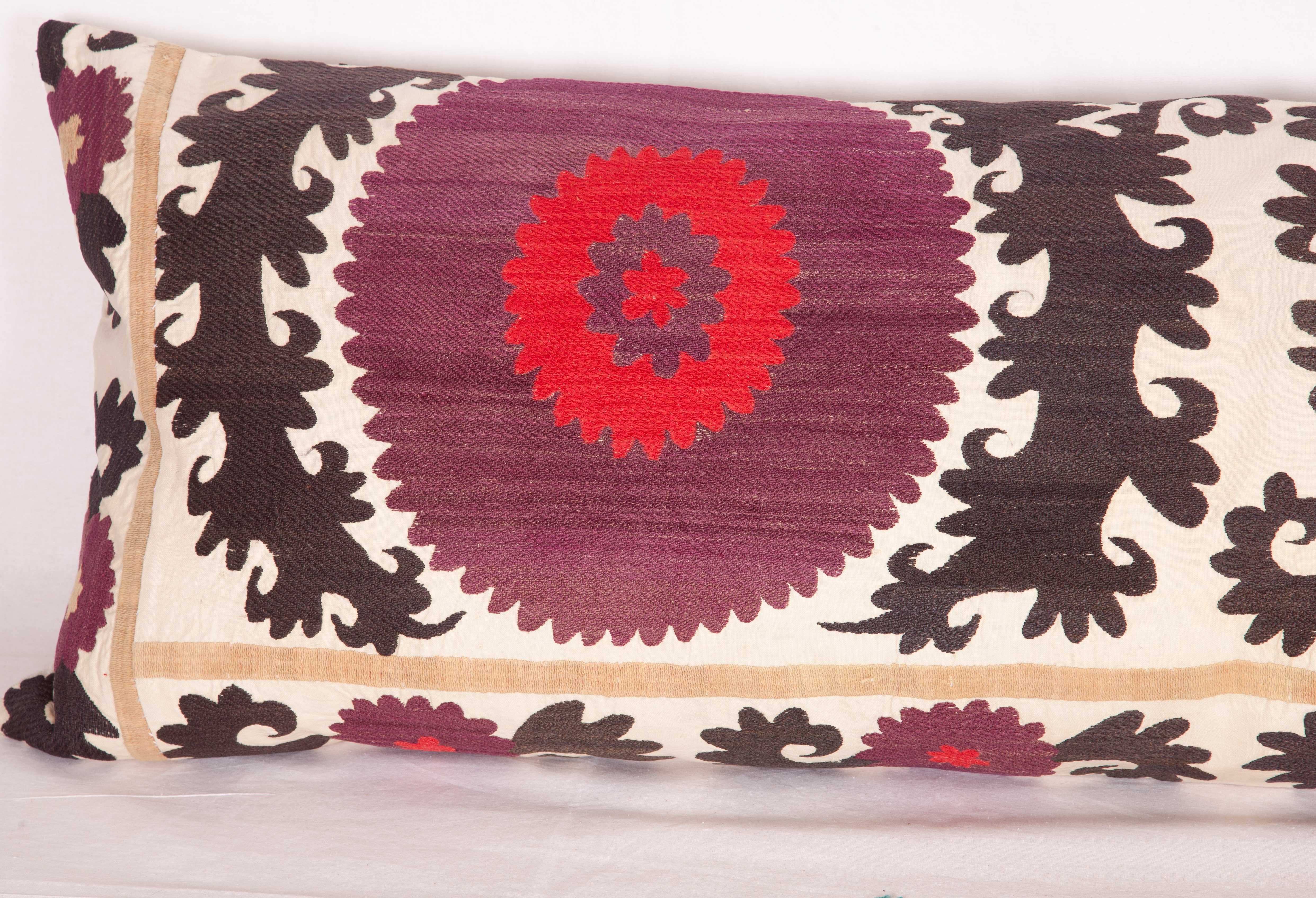 Suzani Lumbar Pillow Cases Made from an Early 20th Century Samarkand Suzani 2