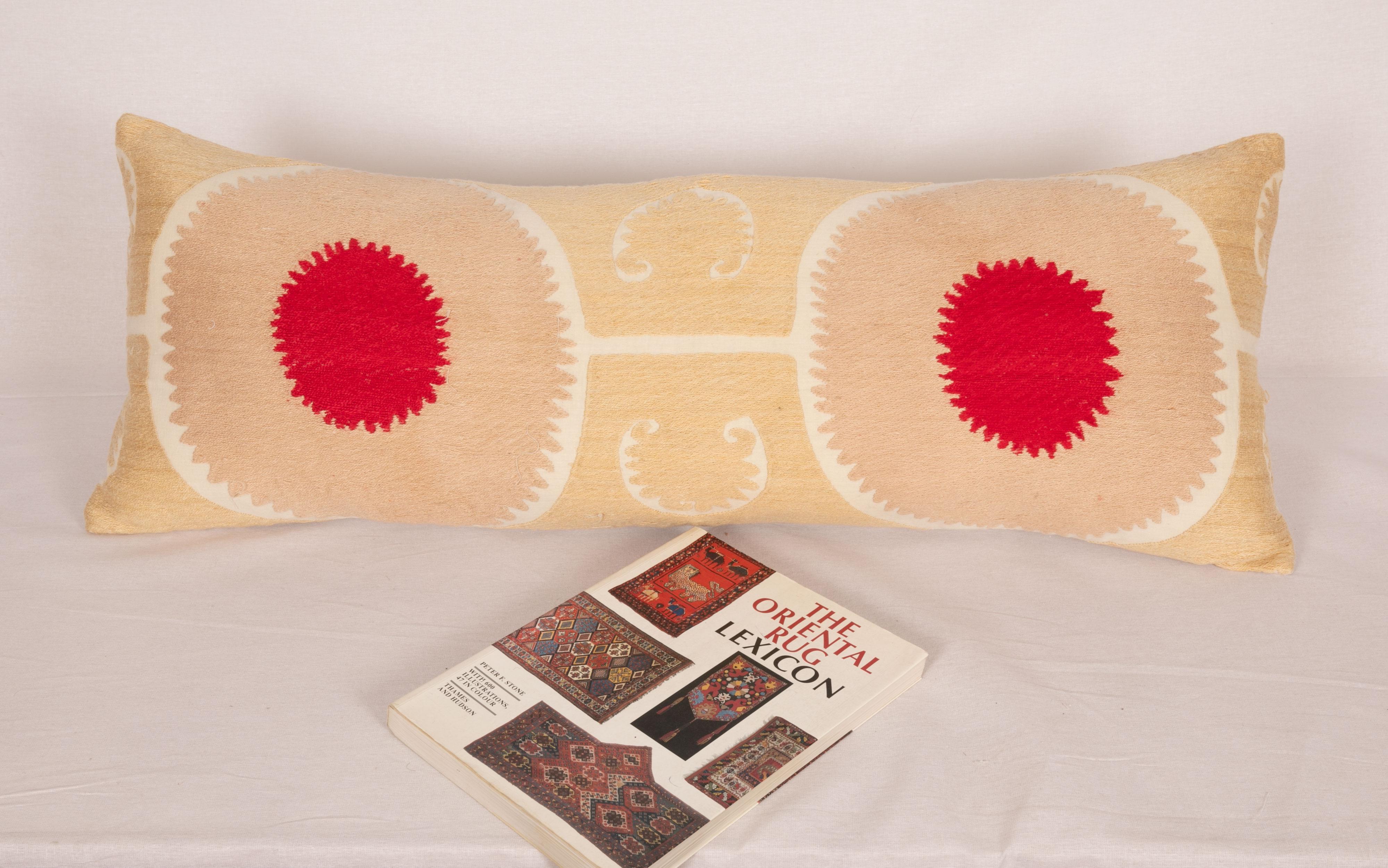 20th Century Suzani Lumbar Pillow Cover, 1960s