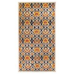 Suzani, One-of-a-Kind Hand-Knotted Area Rug, Ivory