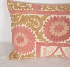Suzani Pillow Case Fashioned from a Mid-20th Century Uzbek Suzani