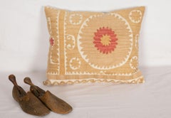 Suzani Pillow Case Fashioned from a Mid-20th Century Uzbek Suzani