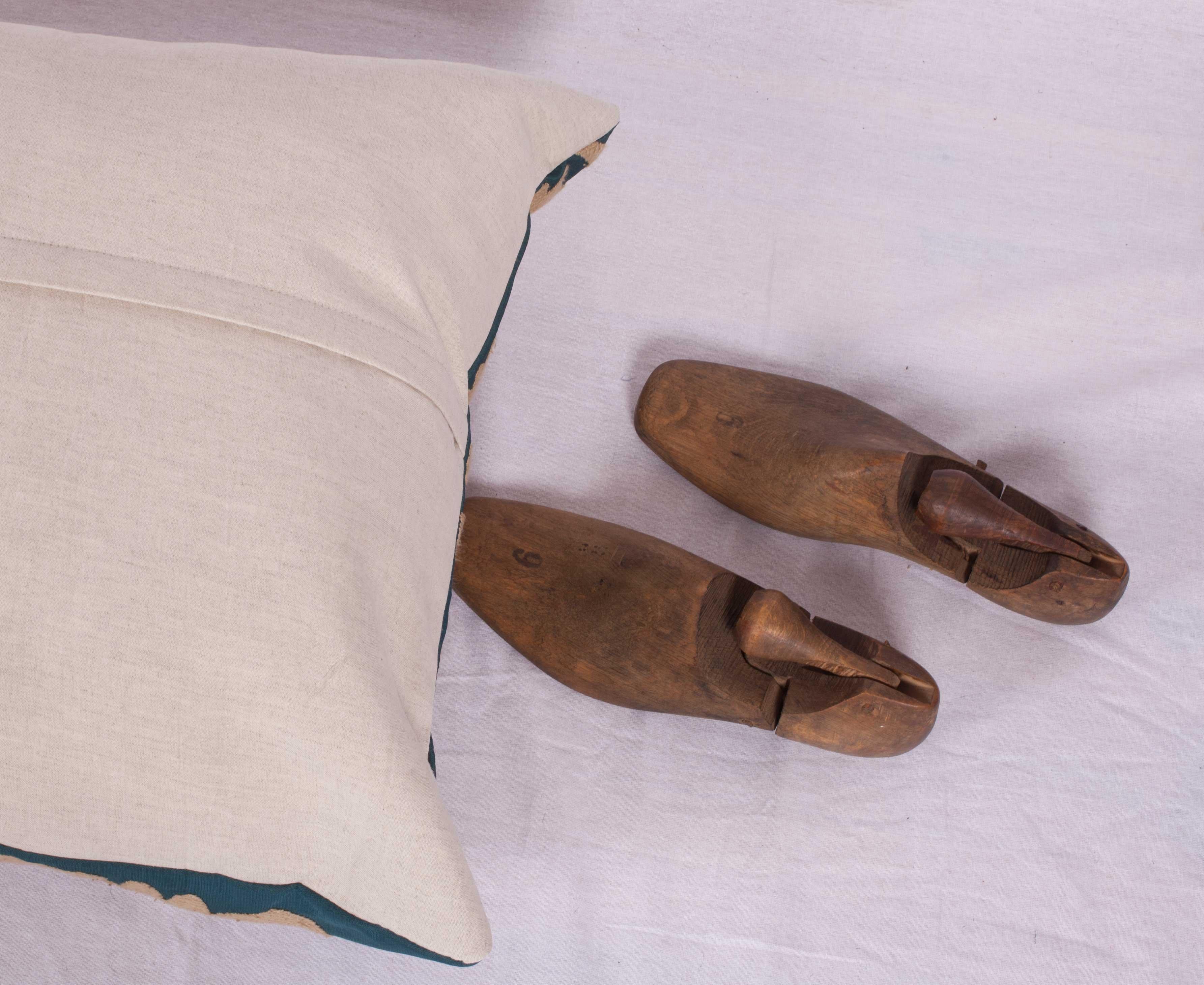 Embroidered Suzani Pillow Case, Fashioned from a Mid-20th Century Samarkand Suzani