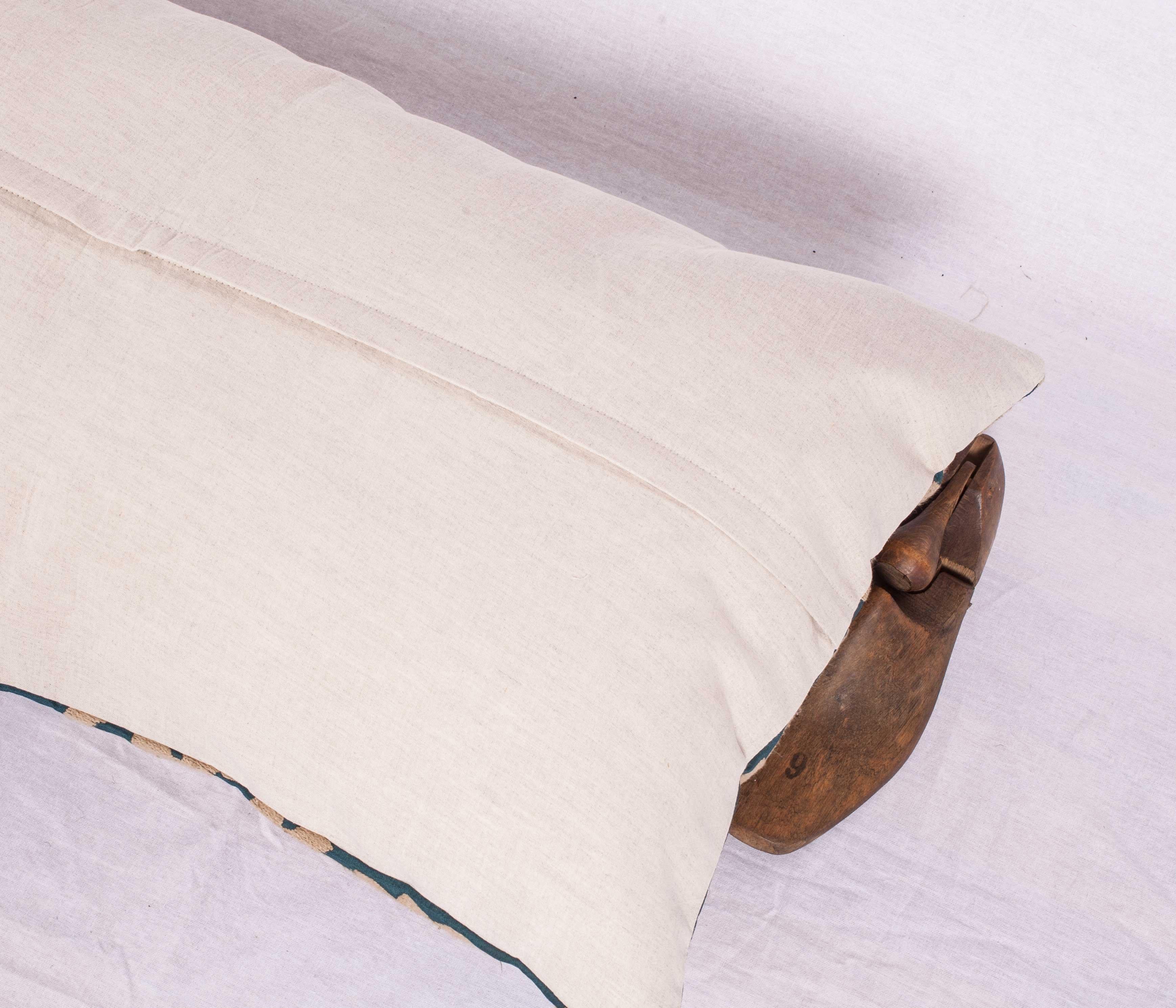 Cotton Suzani Pillow Case, Fashioned from a Mid-20th Century Samarkand Suzani