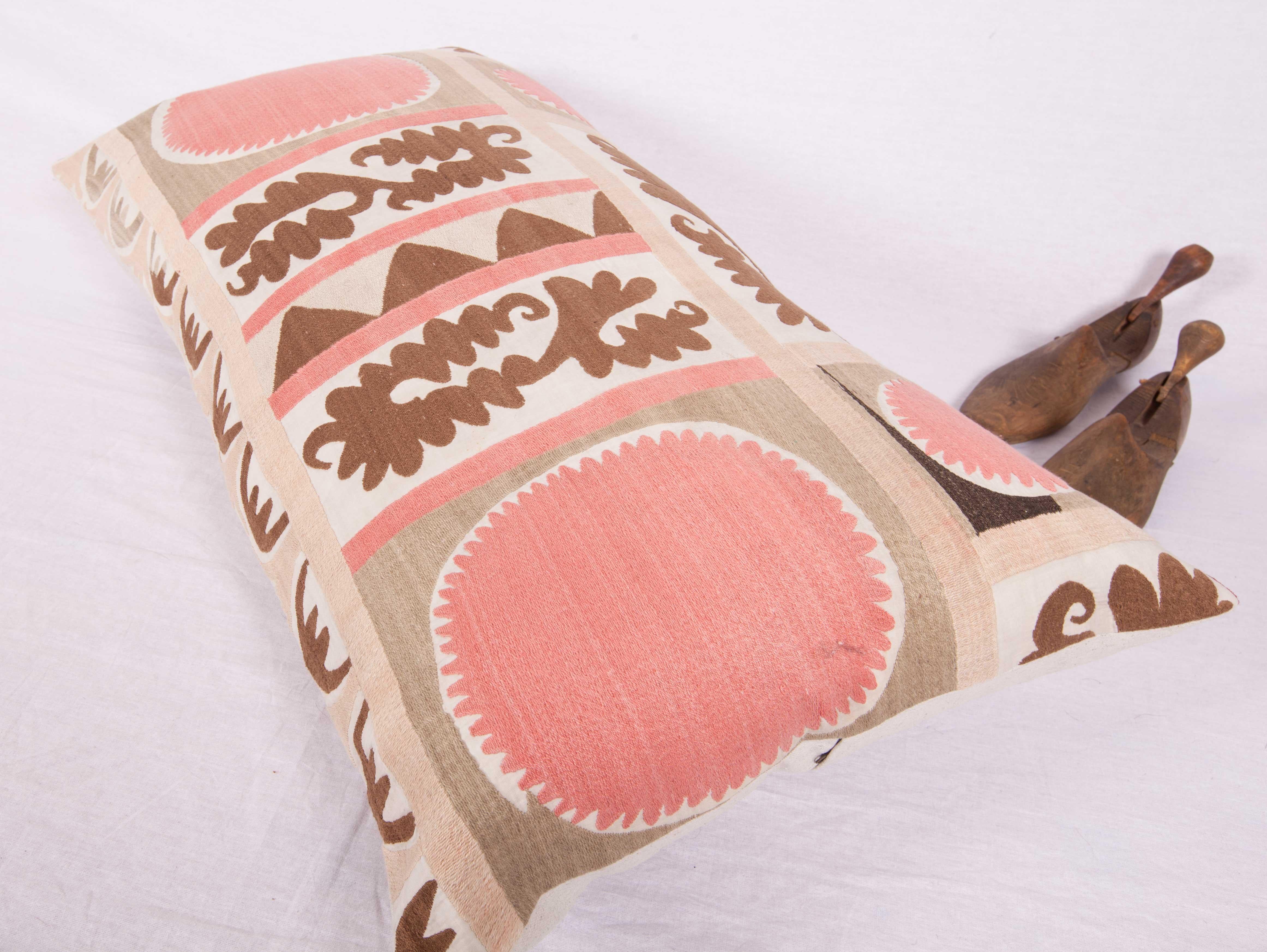 Suzani Pillow Case, Fashioned from a Mid-20th Century Samarkand Suzani 1