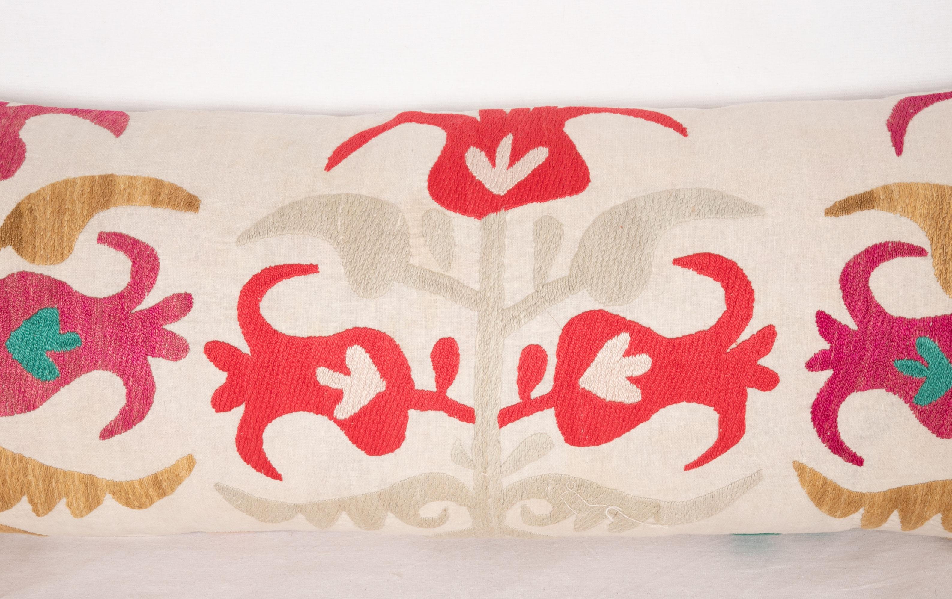 Embroidered Suzani Pillow Case Fashioned from a Samarkand Suzani from Uzbekistan