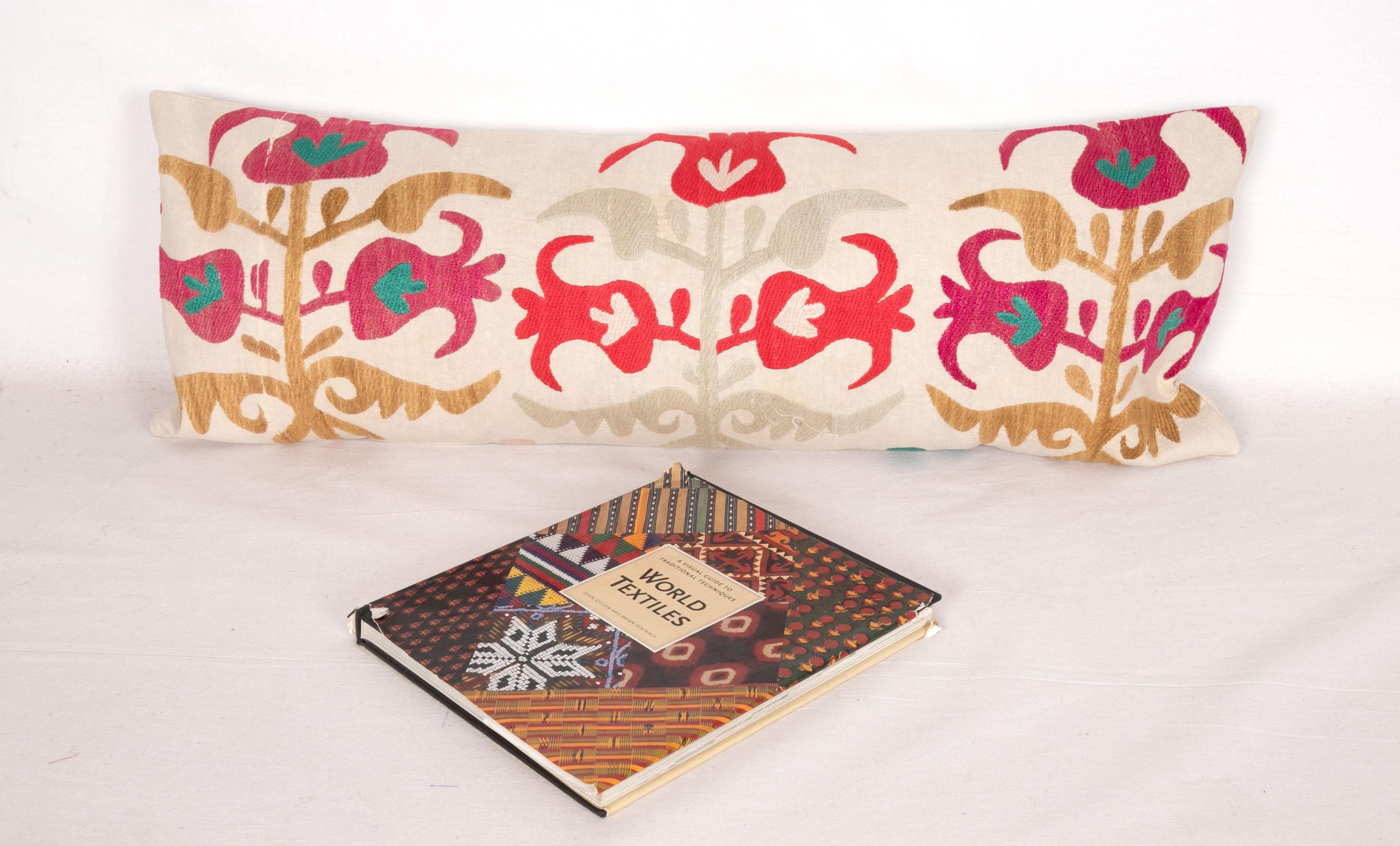20th Century Suzani Pillow Case Fashioned from a Samarkand Suzani from Uzbekistan