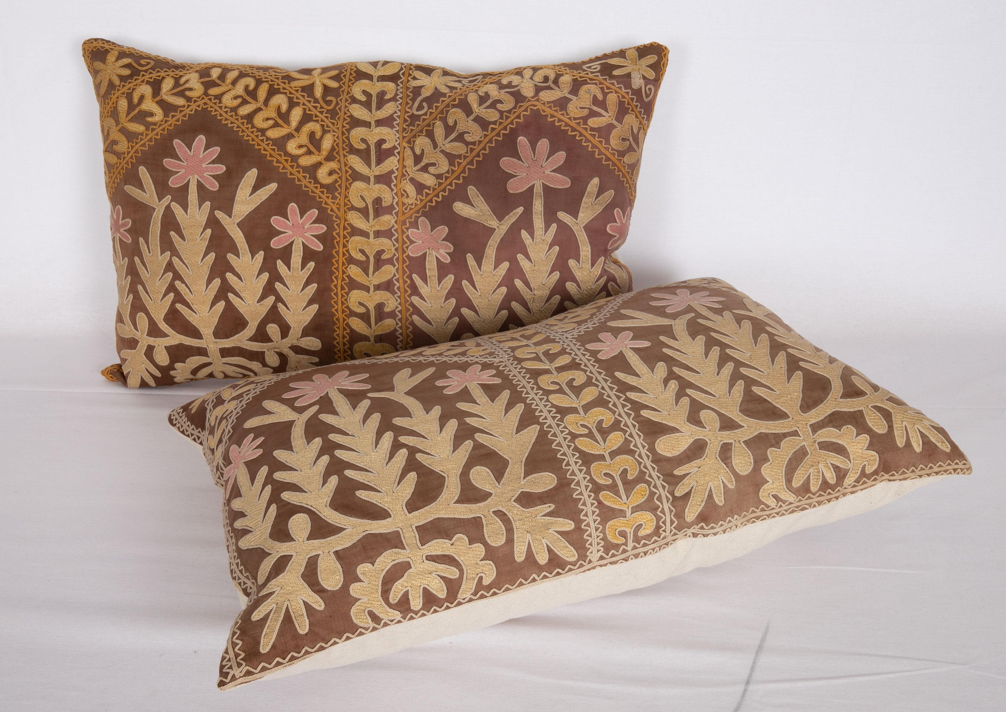 Suzani Pillow Case Made from a Mid-20th Century Samarkand Suzani 1