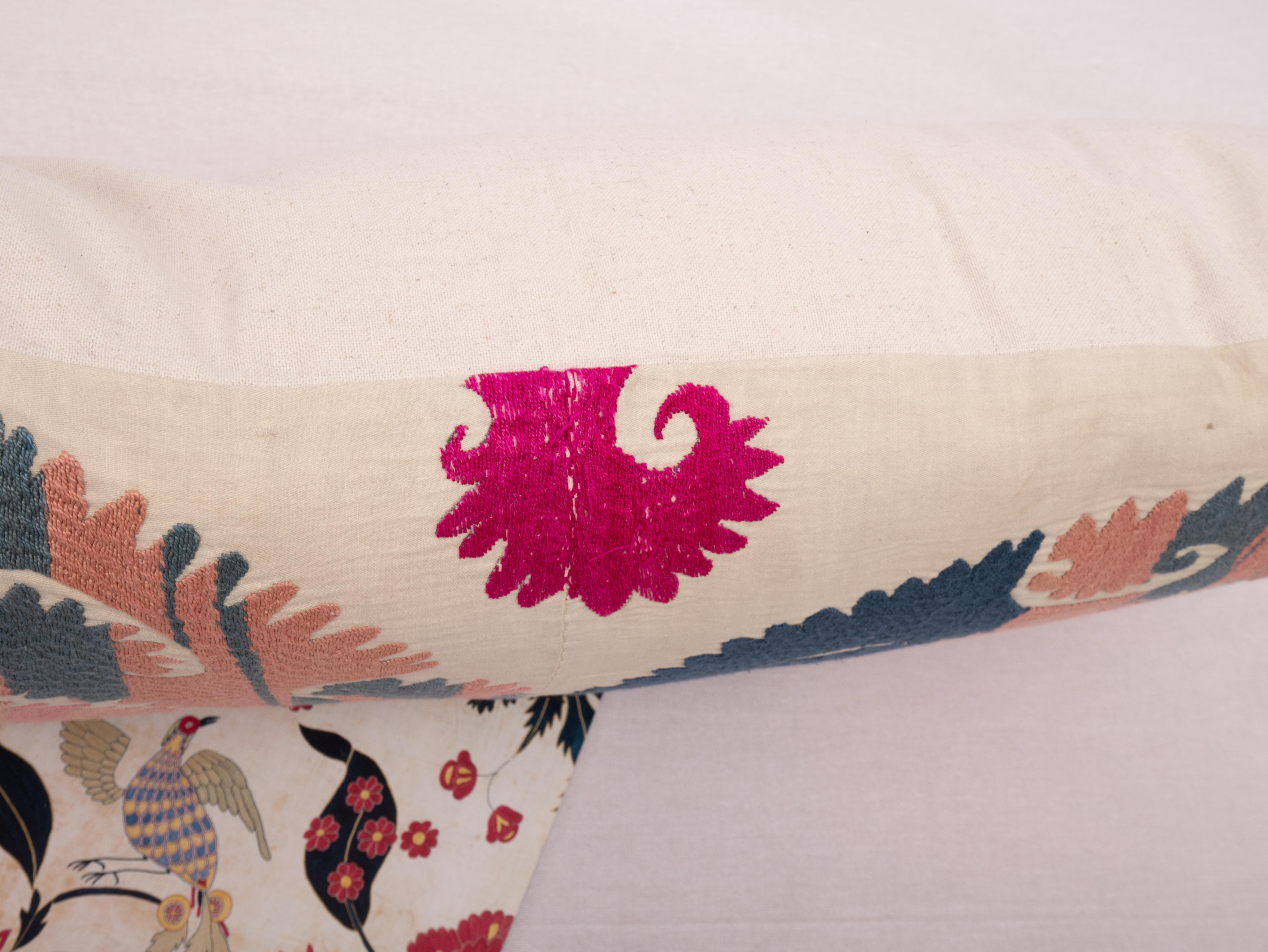 Suzani Pillow Case, Made from a Mid-20th Century, Uzbek Suzani For Sale 5