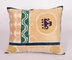 Suzani Pillow Case, Made from a Mid 20th C. Uzbek Suzani