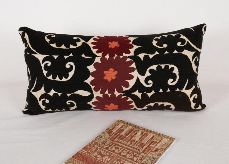 Embroidered Suzani Pillow Case, Made from a mid 20th C. Uzbek Suzani For Sale