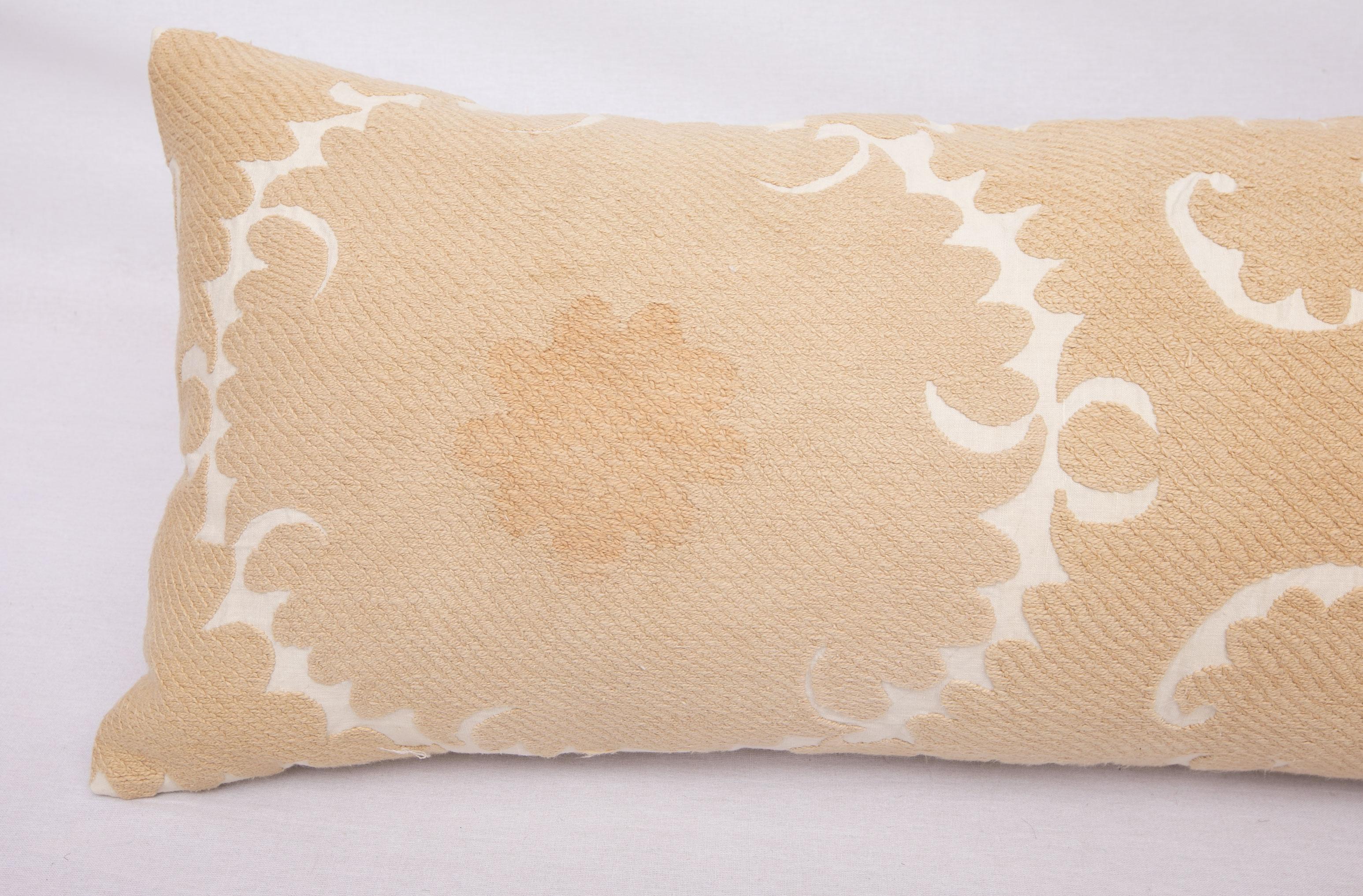 Suzani Pillow Case, Made from a Mid 20th C. Uzbek Suzani In Good Condition For Sale In Istanbul, TR