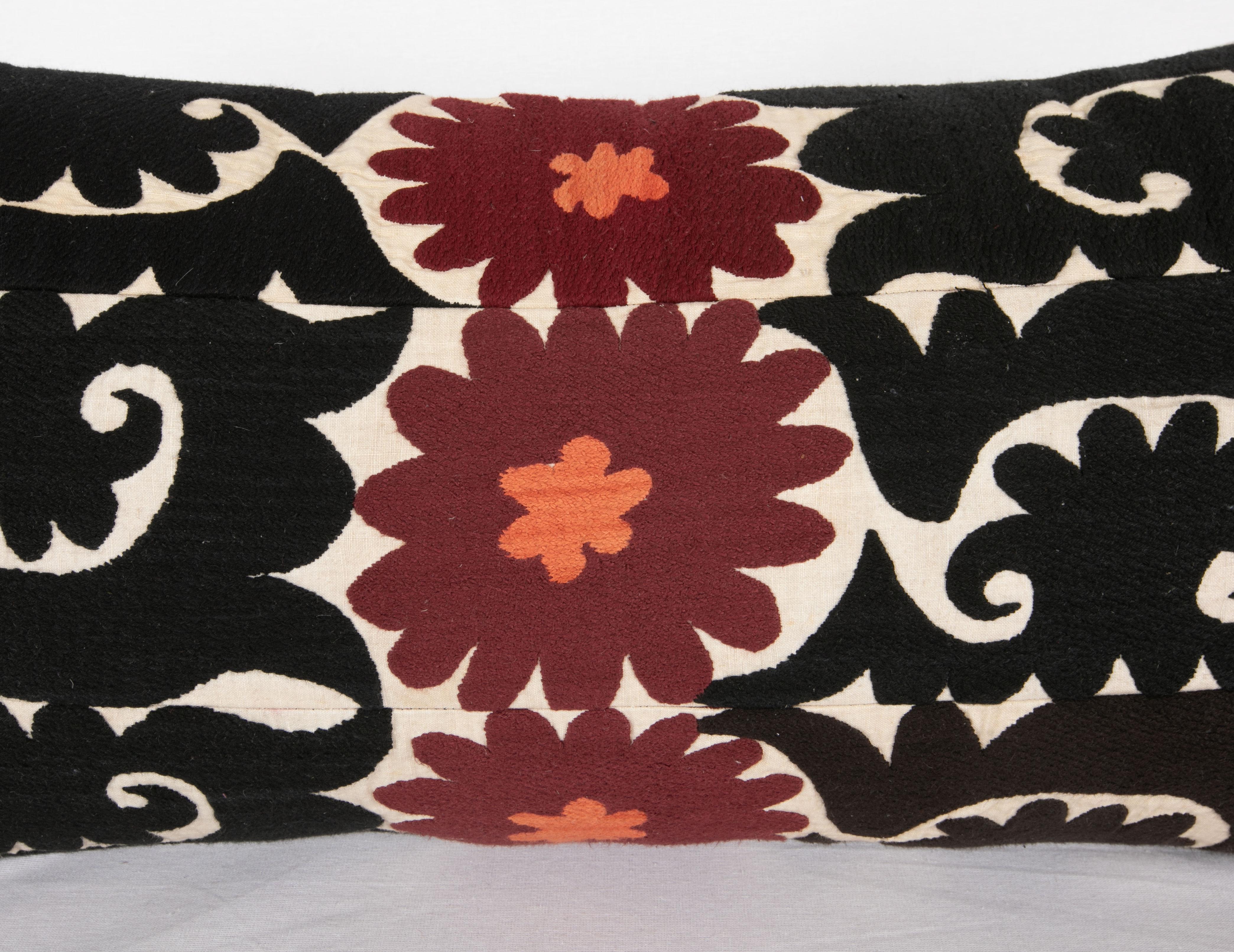 20th Century Suzani Pillow Case, Made from a mid 20th C. Uzbek Suzani For Sale
