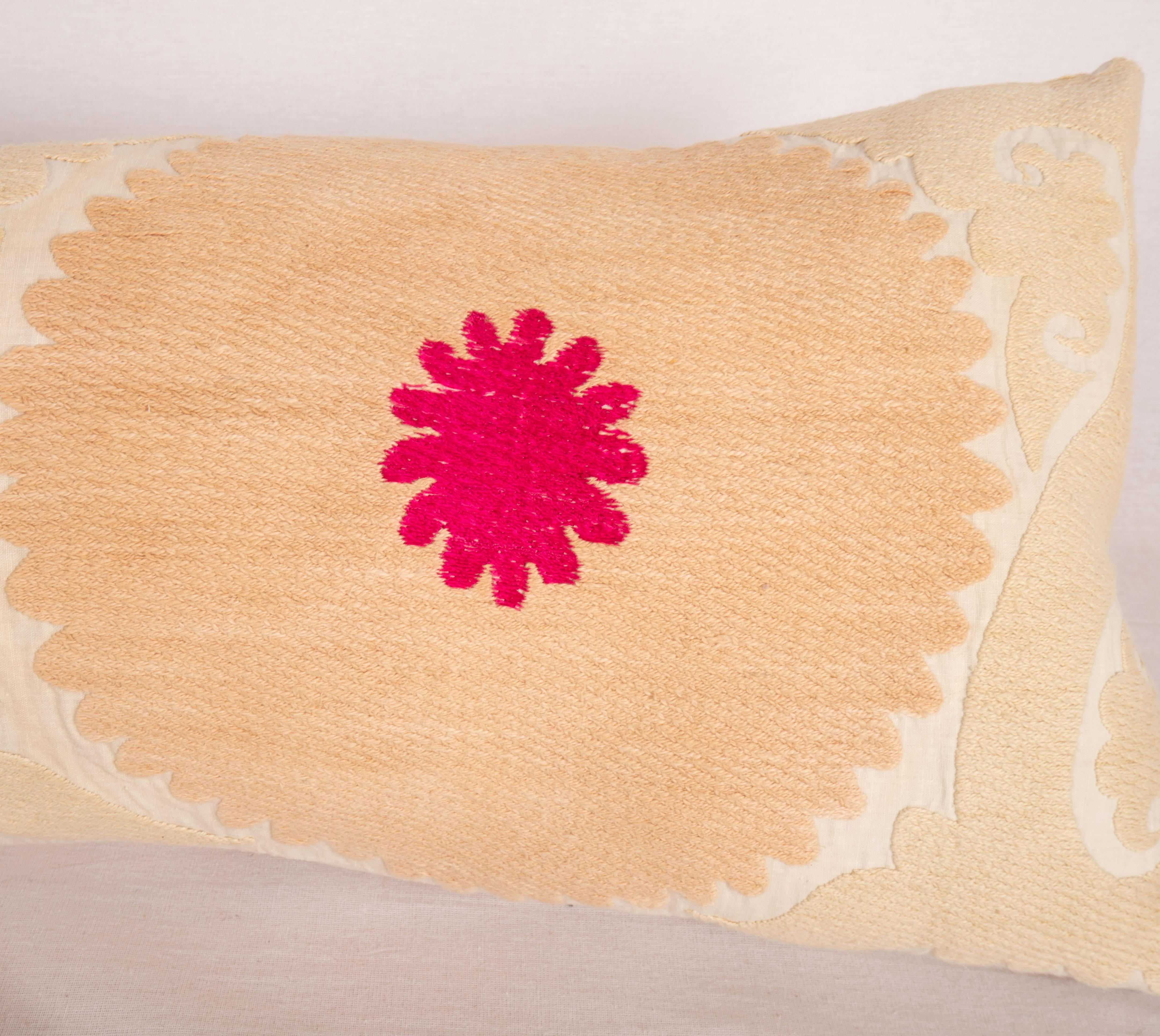 20th Century Suzani Pillow Case, Made from a Mid 20th C. Uzbek Suzani For Sale