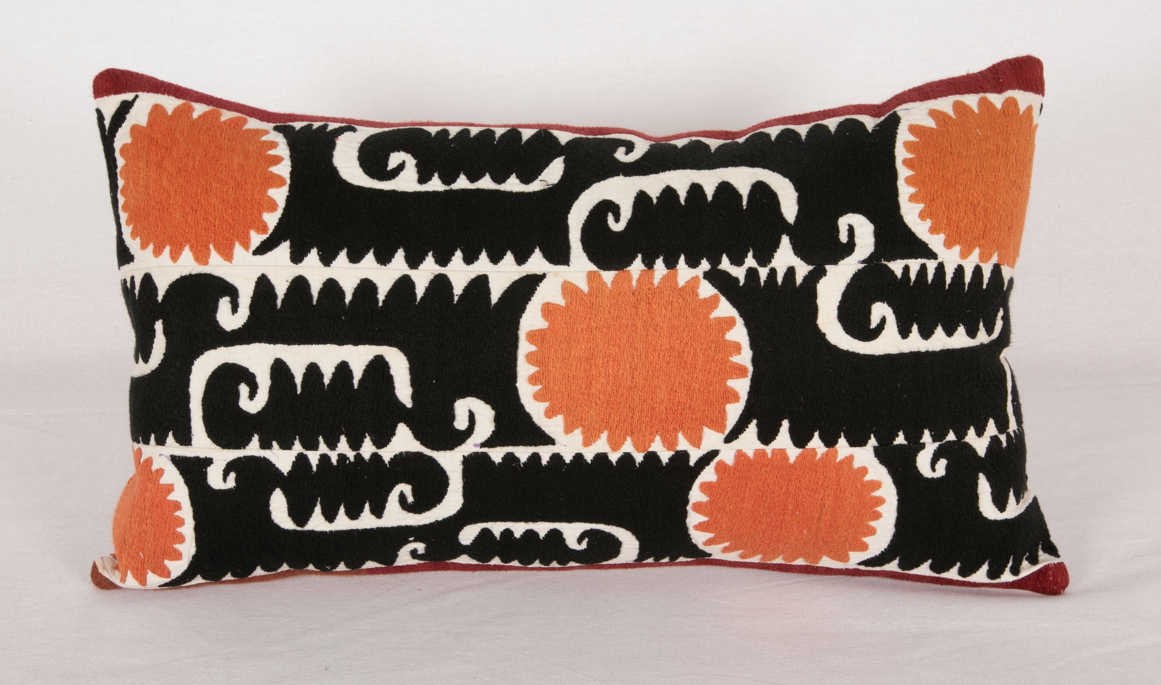 Cotton Suzani Pillow Case, Made from a Mid 20th C. Uzbek Suzani For Sale