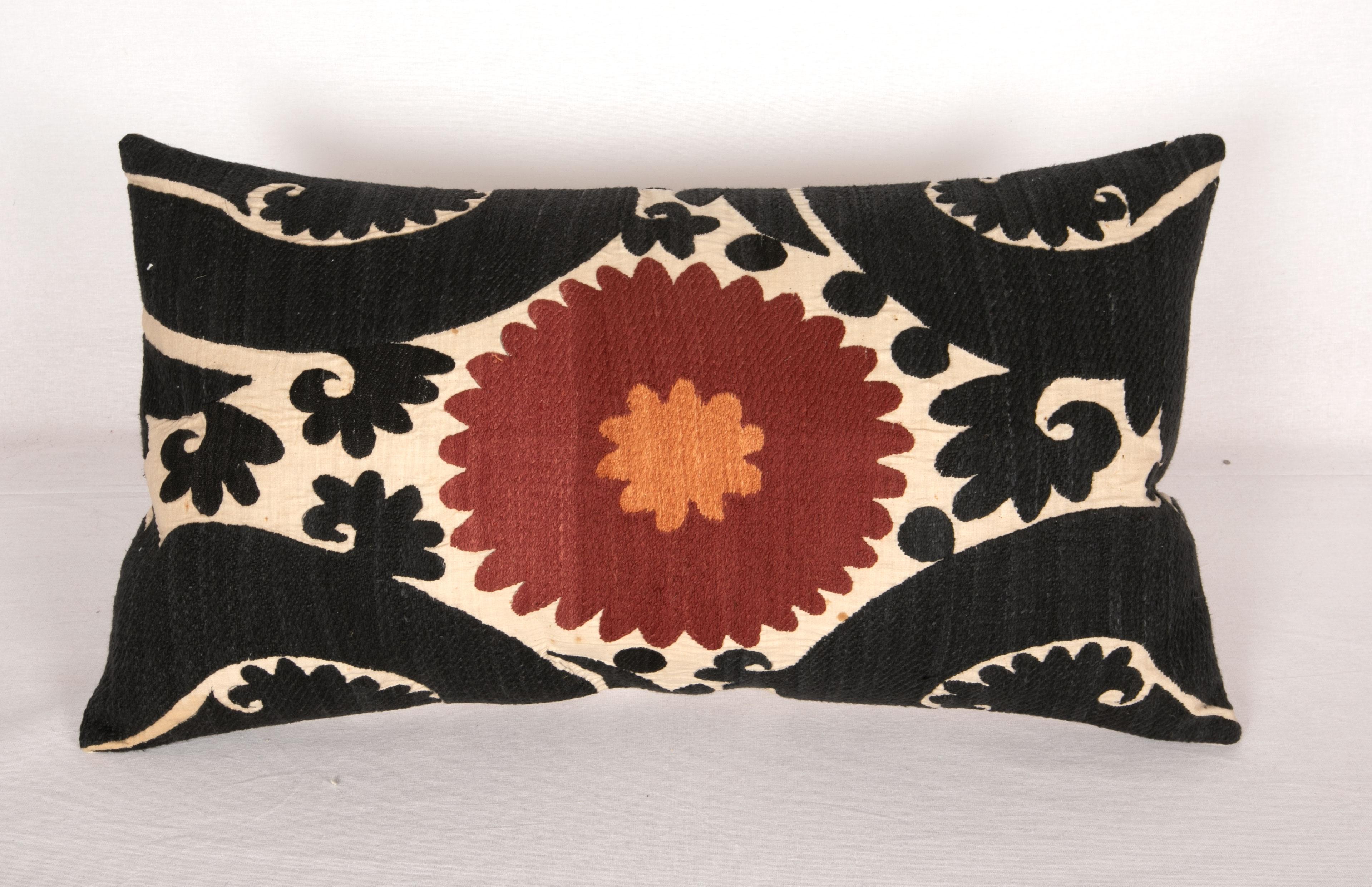 Cotton Suzani Pillow Case, Made from a Mid 20th C. Uzbek Suzani