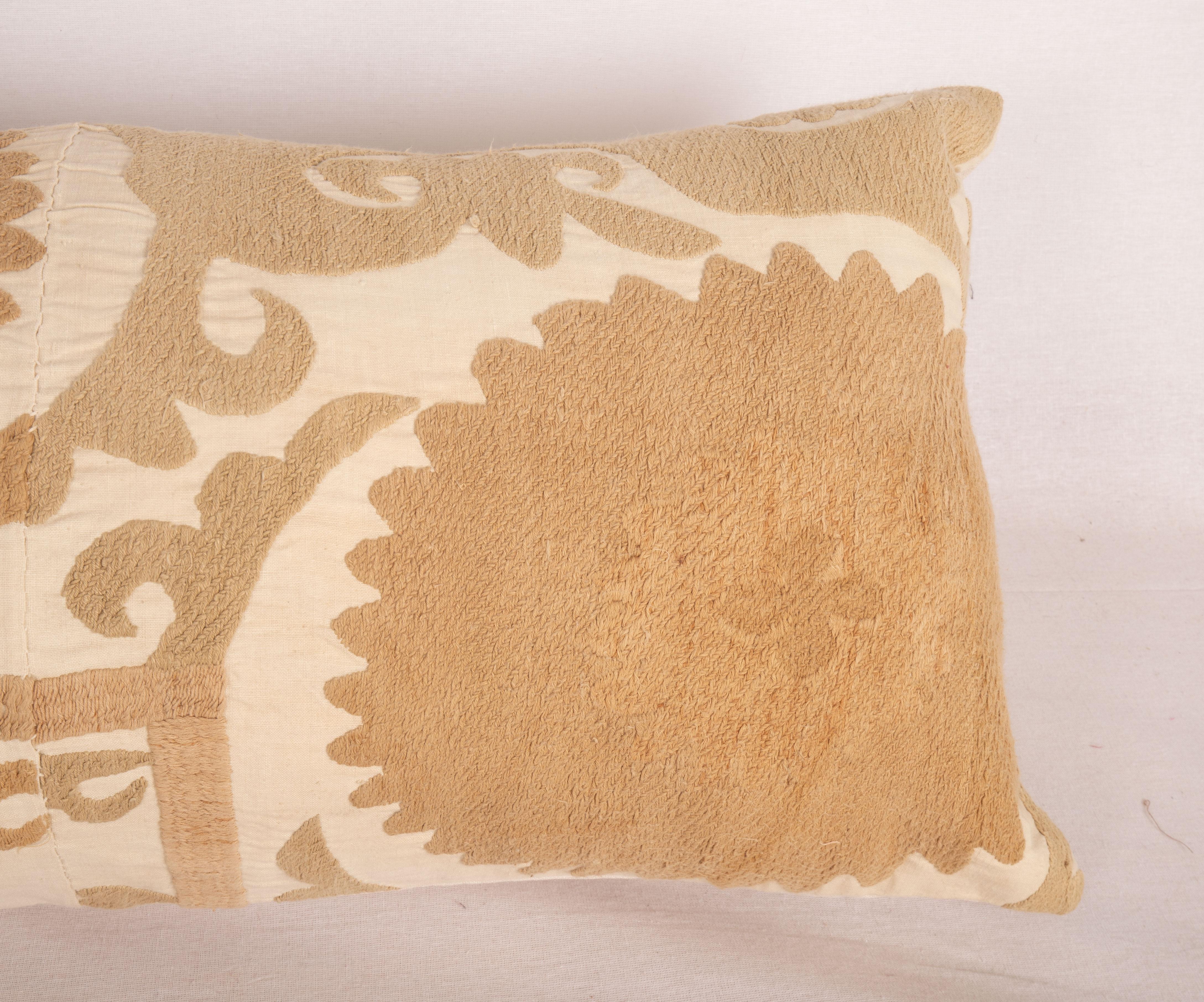 Cotton Suzani Pillow Case, Made from a Mid-20th C, Uzbek Suzani For Sale