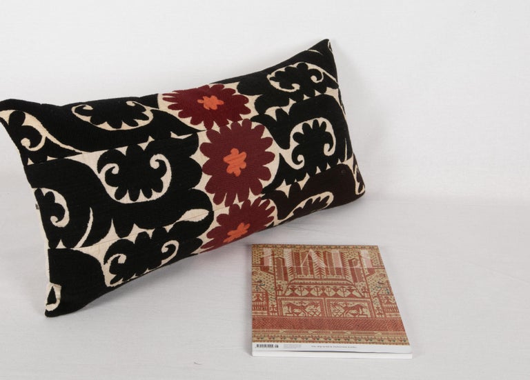 Suzani Pillow Case, Made from a mid 20th C. Uzbek Suzani For Sale 1