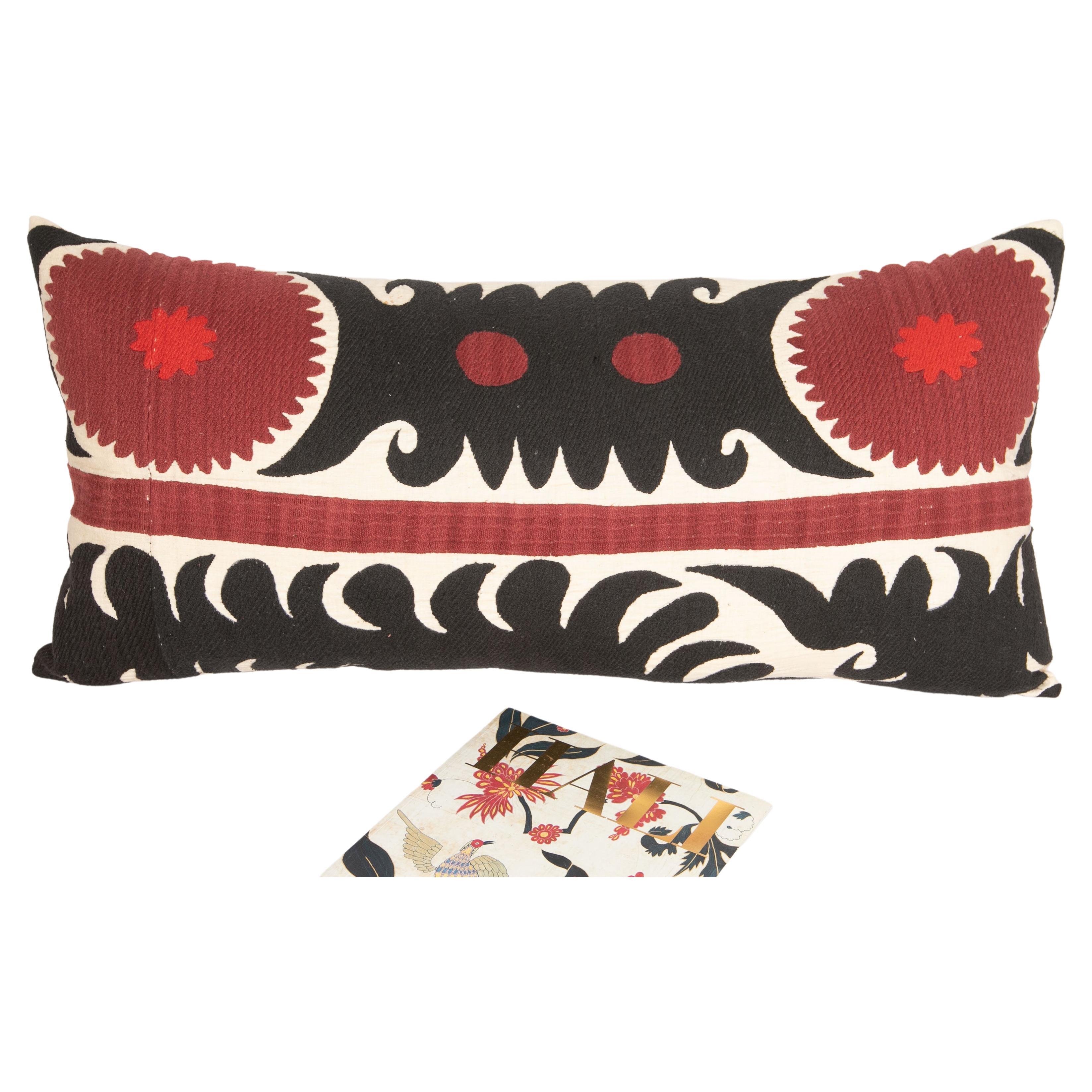 Suzani Pillow Case, Made from a Mid 20th C. Uzbek Suzani For Sale at