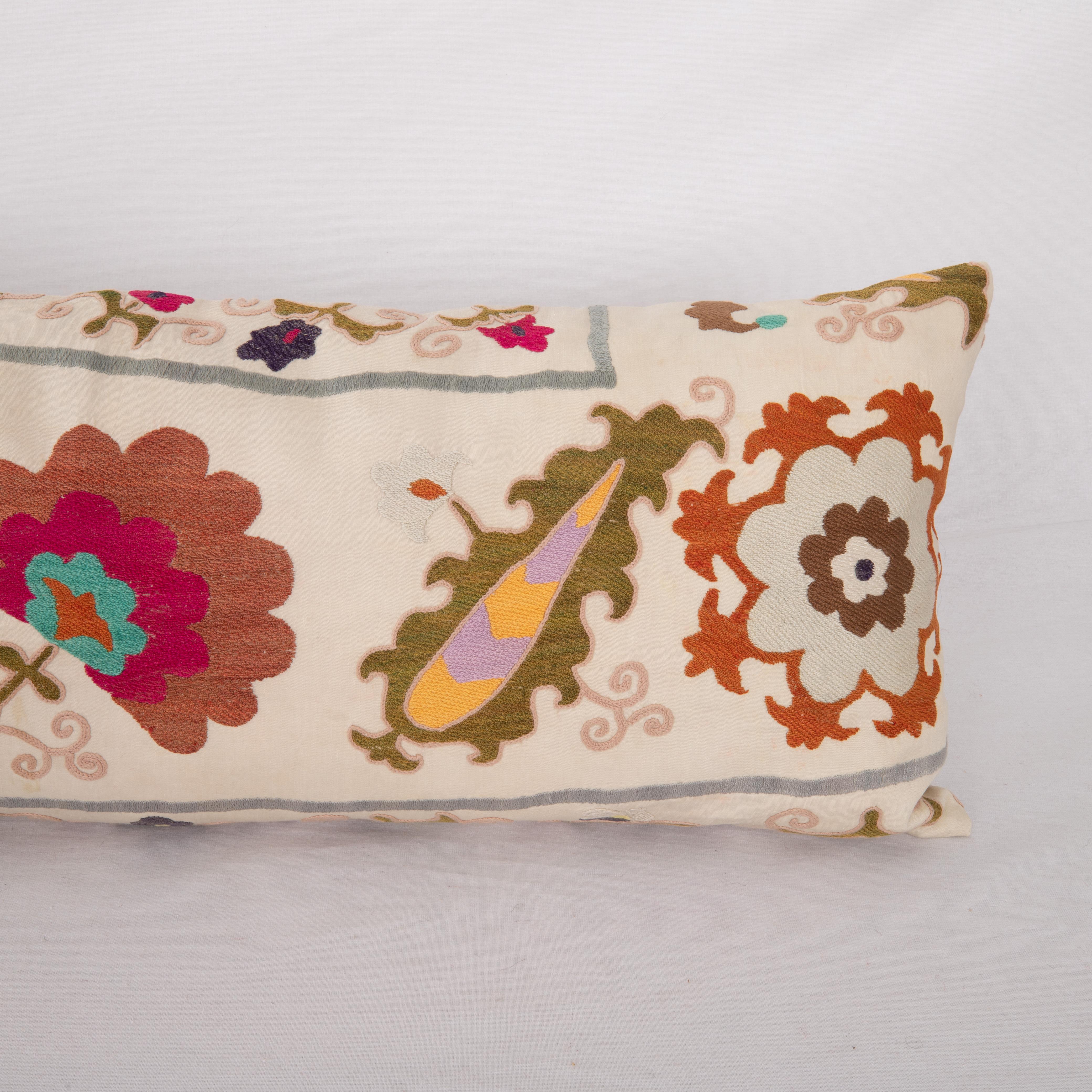 Embroidered Suzani Pillow Case Made from a Vintage Suzani, 1970s For Sale
