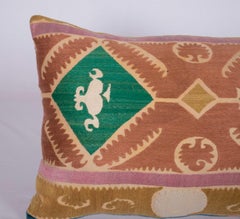 Suzani Pillow Case Made from a Vintage Uzbek Suzani, Mid-20th Century