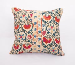 Suzani Pillow Case Made from an Antique Suzani Fragment, 19th Century