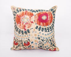 Suzani Pillow Case Made from an Antique Suzani Fragment, 19th Century