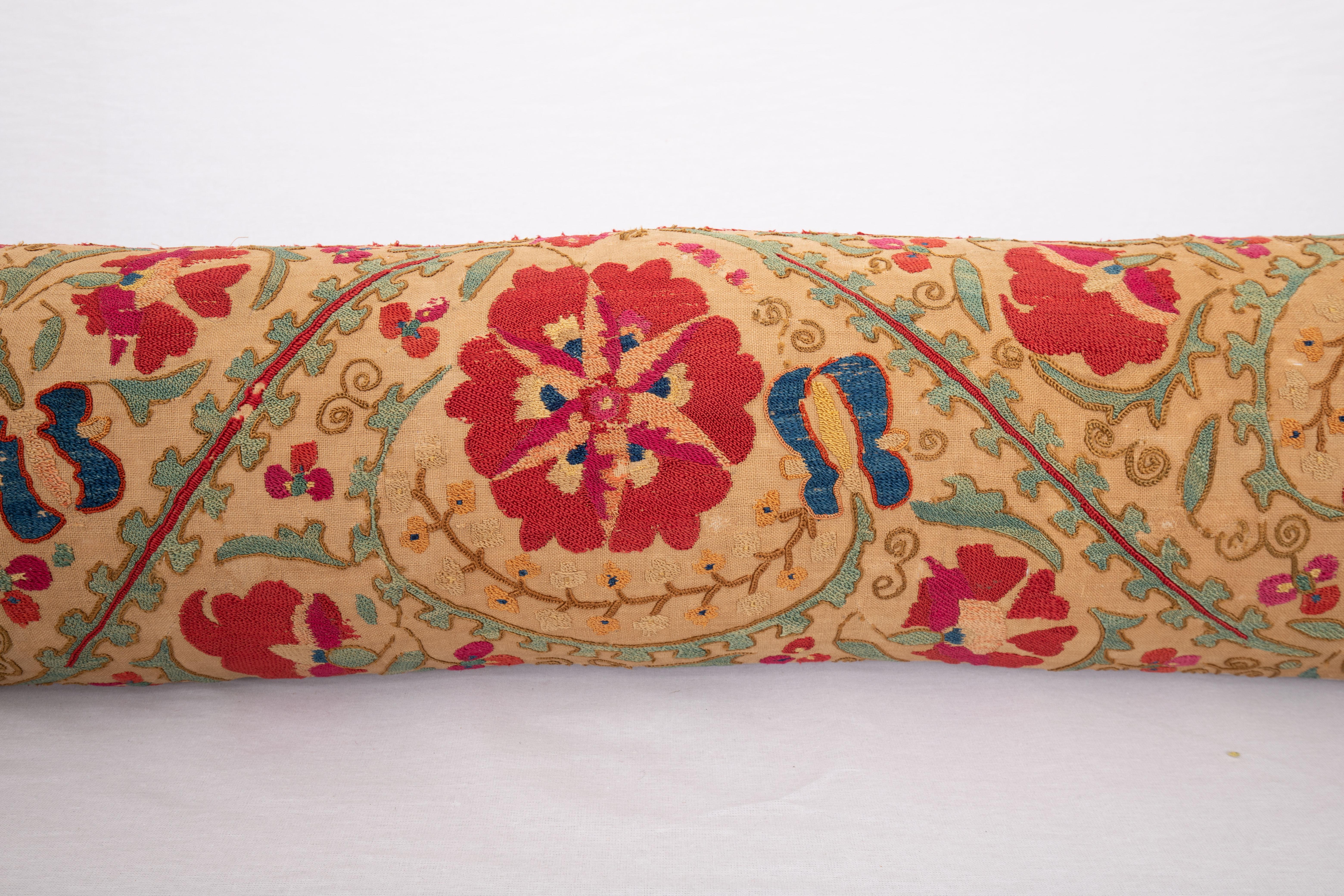 Suzani Pillow Case Made from an Antique Suzani Fragment, 19th Century In Good Condition In Istanbul, TR