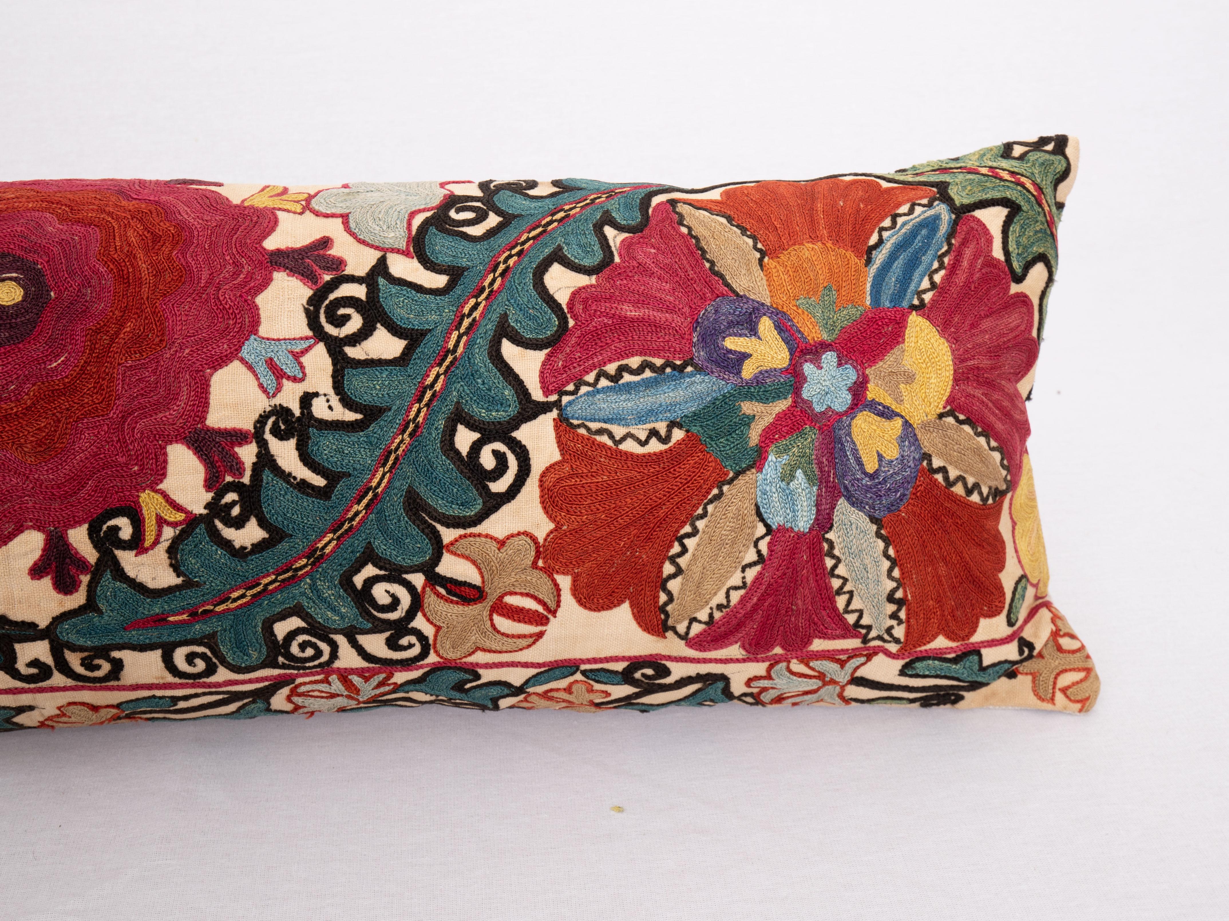 Suzani Pillow Case Made from an Antique Suzani Fragment, 19th Century In Good Condition In Istanbul, TR