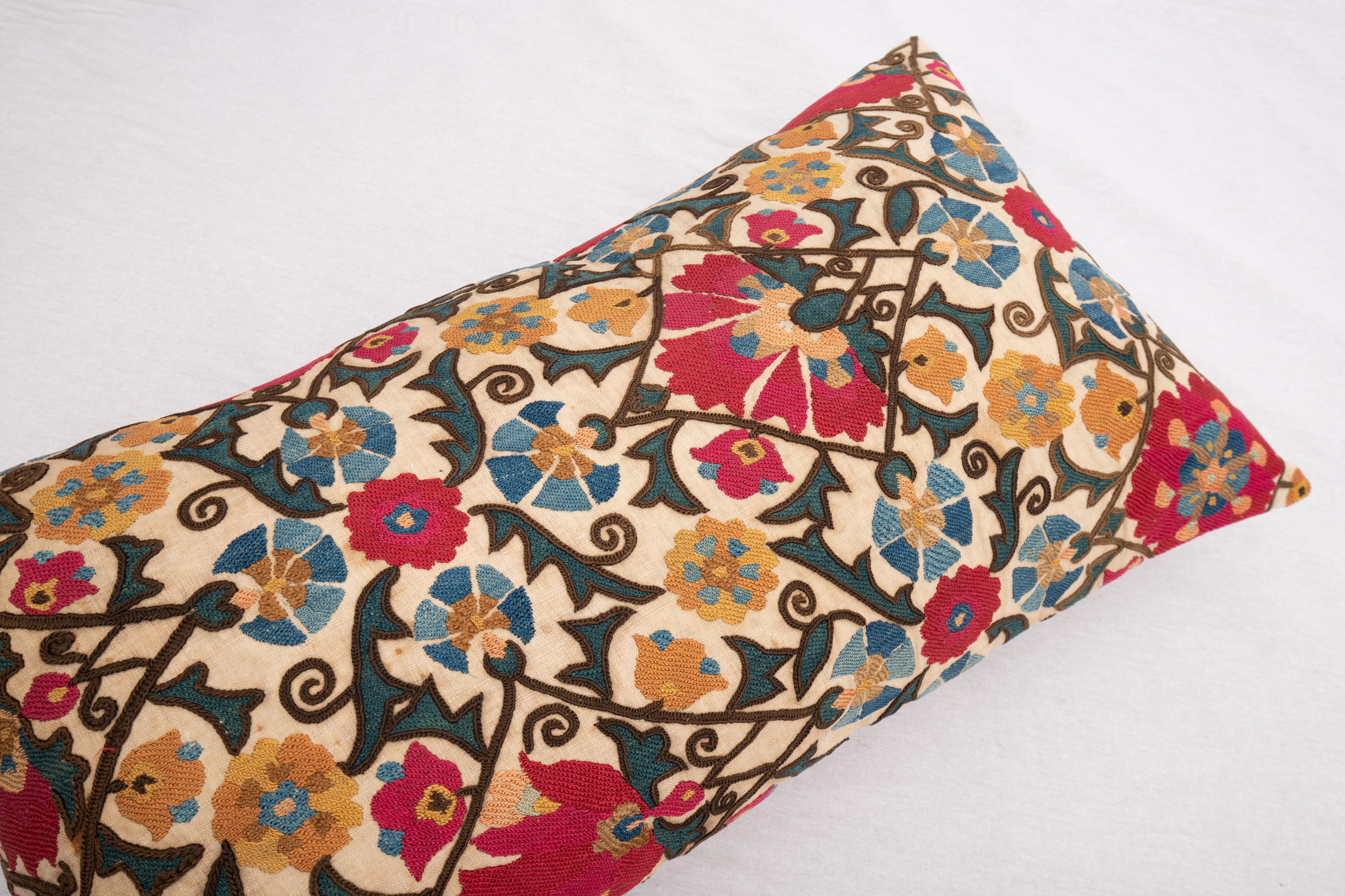 20th Century Suzani Pillow Case Made from an Antique Suzani Fragment, 19th Century