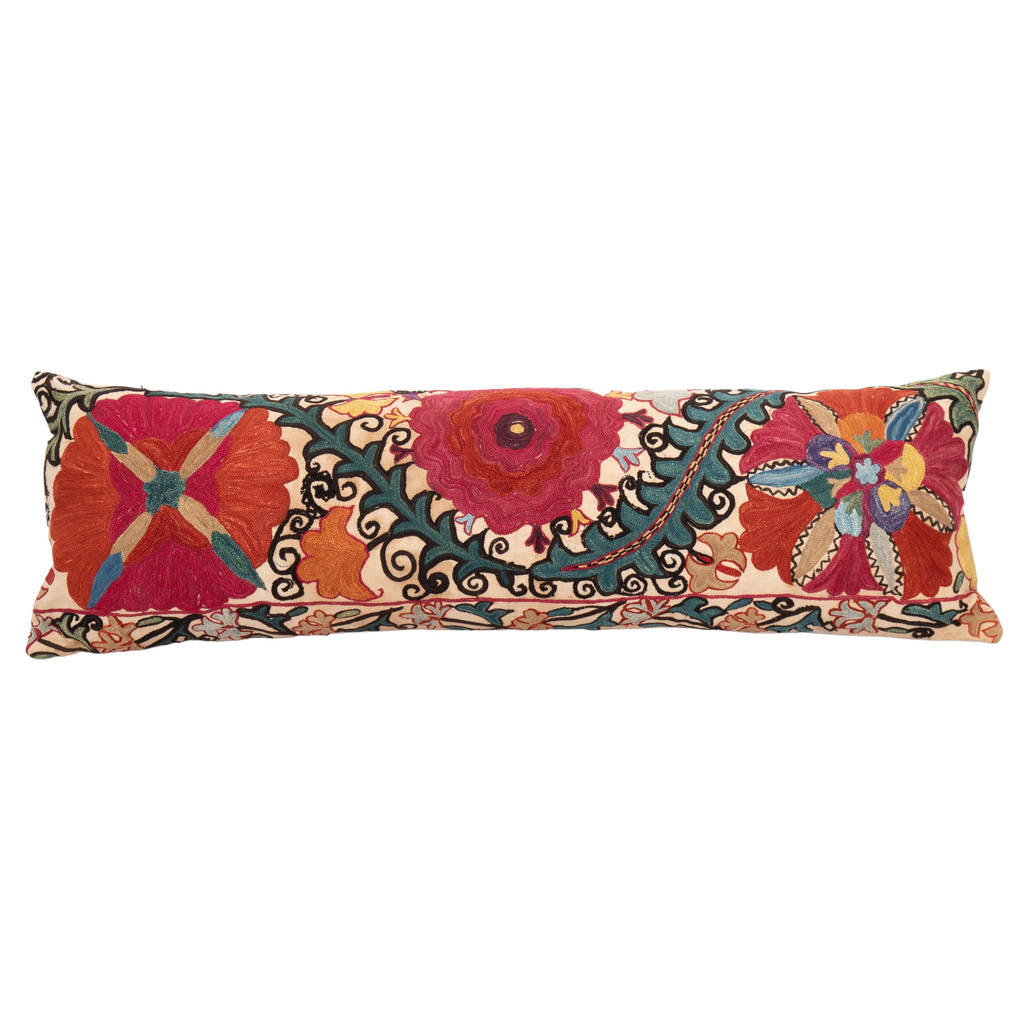 Suzani Pillow Case Made from an Antique Suzani Fragment, 19th Century