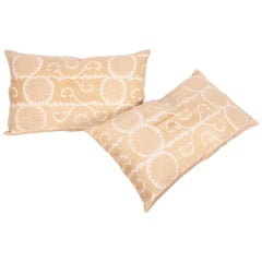 Suzani pillow Cases /Cushion Covers made from a Neutral Uzbek Suzani