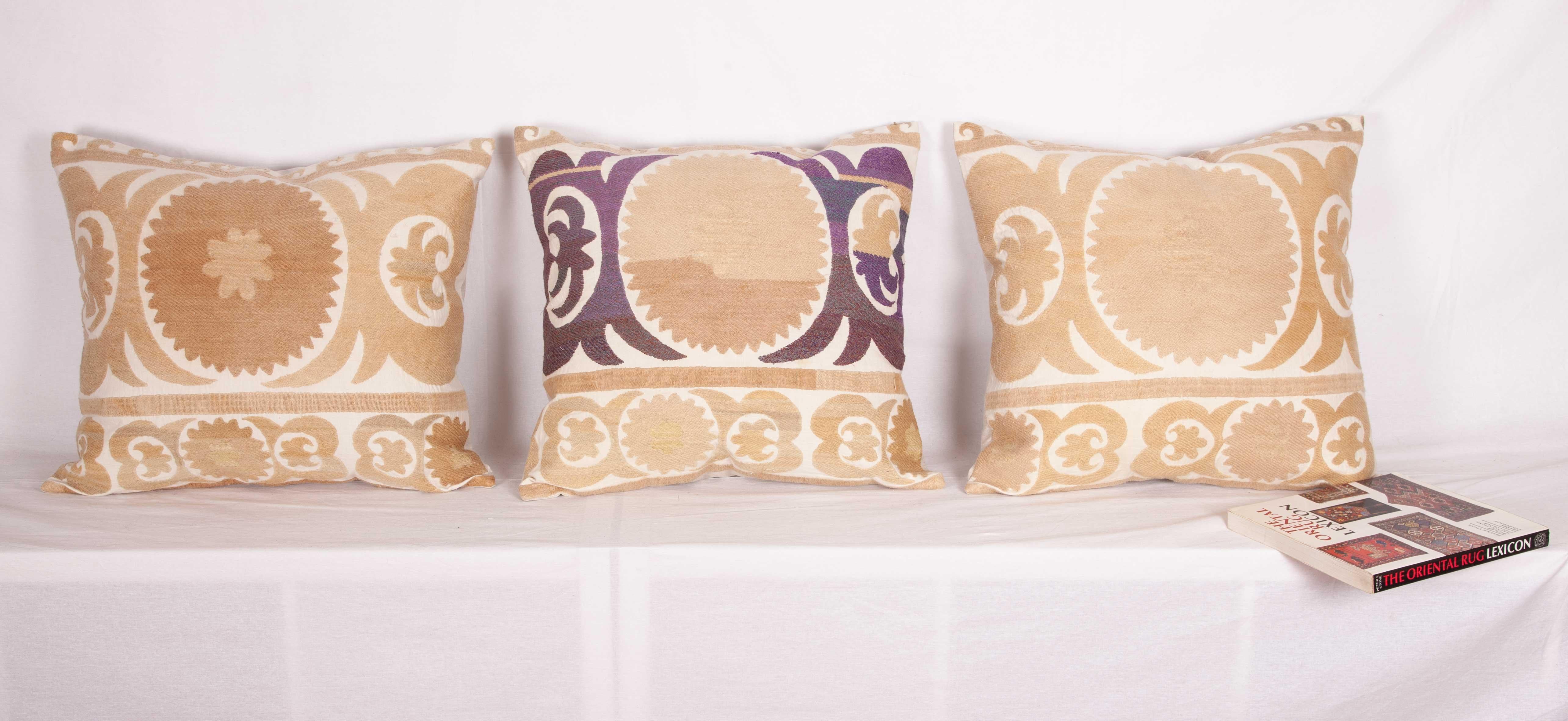 Cotton Suzani Pillow Cases Fashioned from a Mid-20th Century Samarkand Suzani