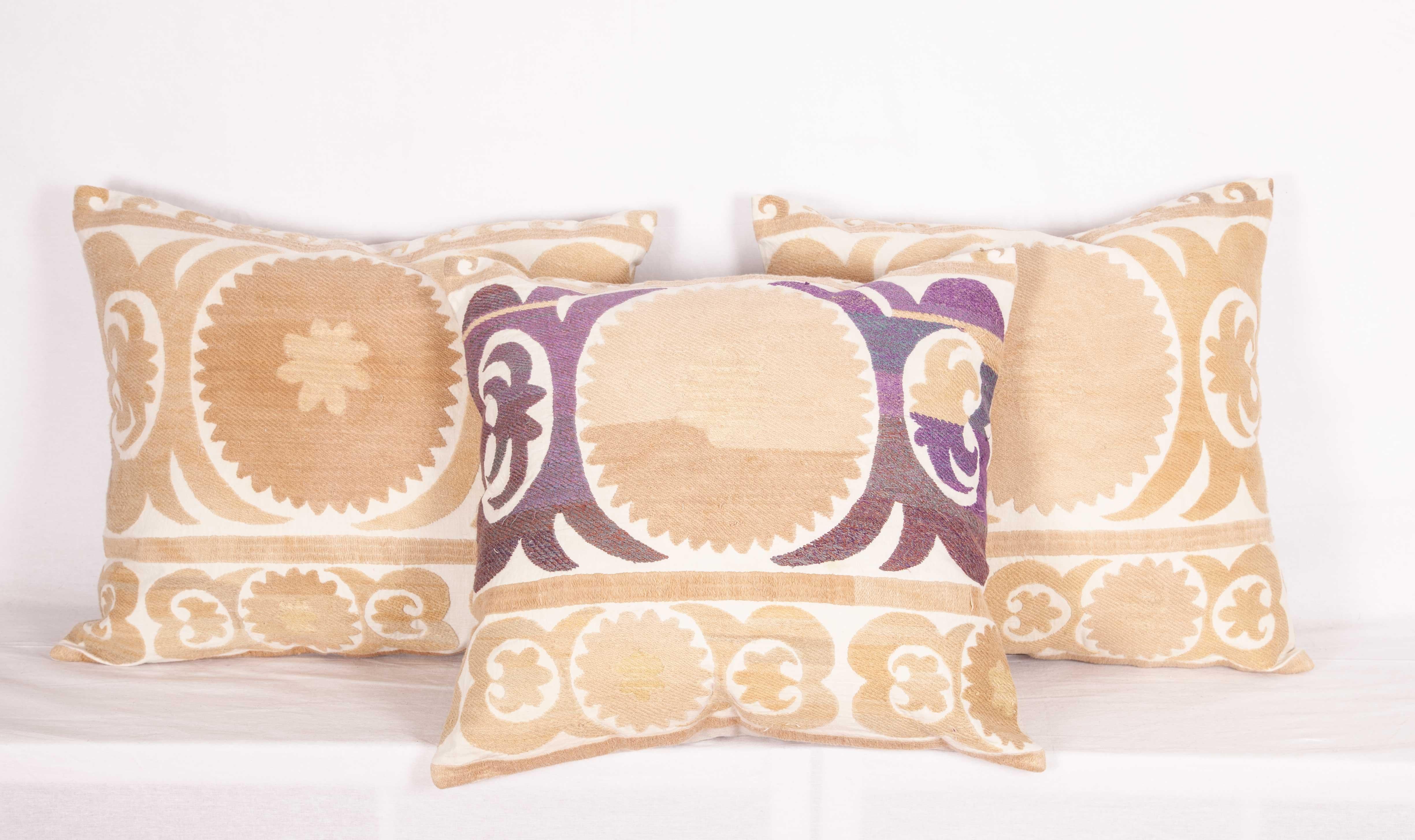 Suzani Pillow Cases Fashioned from a Mid-20th Century Samarkand Suzani 1