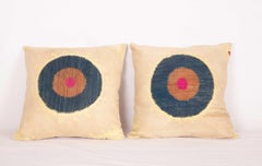 Suzani Pillow Cases Fashioned from a Mid-20th Century Uzbek Suzani