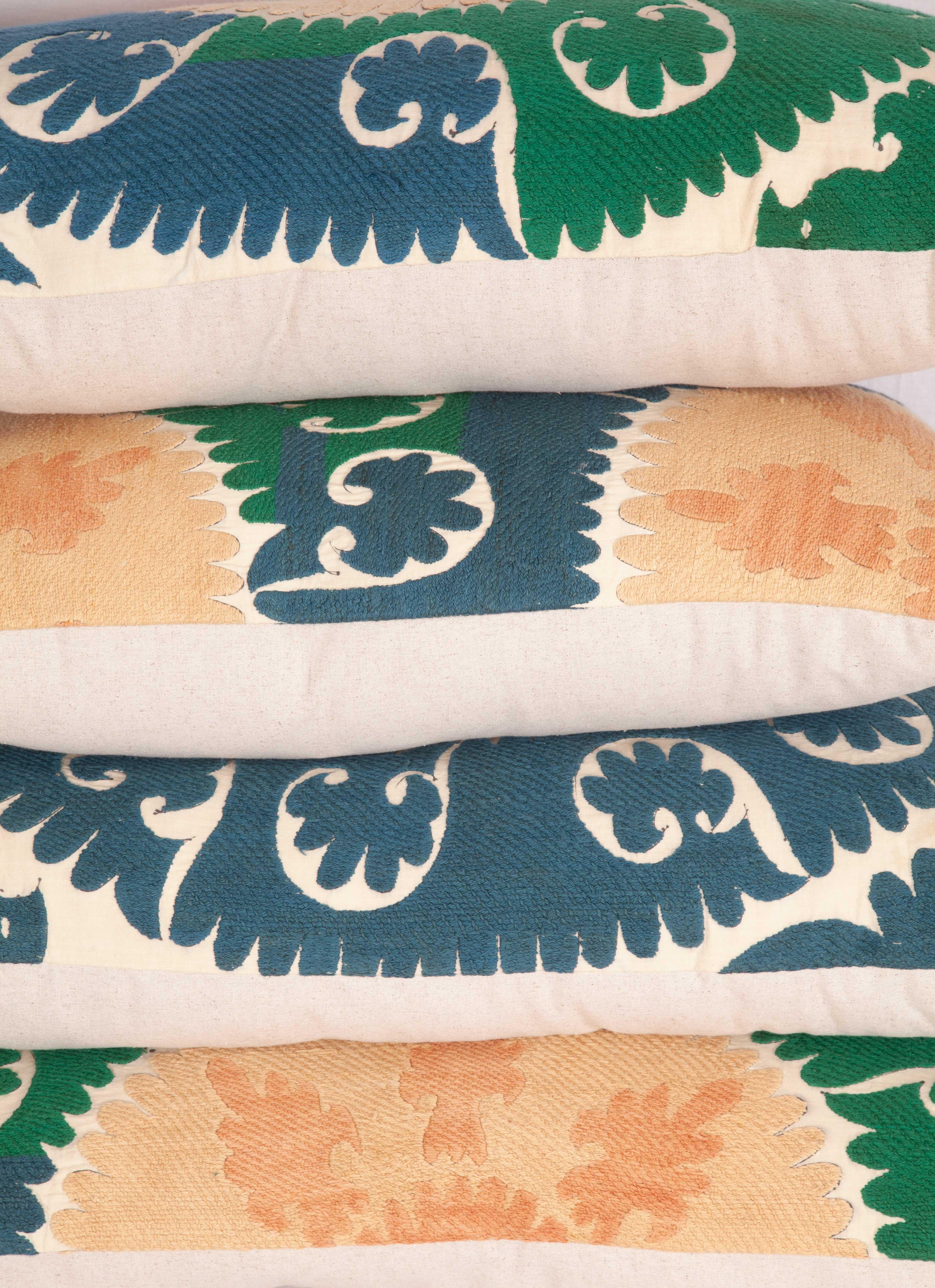 Suzani Pillow Cases Made from a Vintage Uzbek Suzani, 1960s For Sale 2