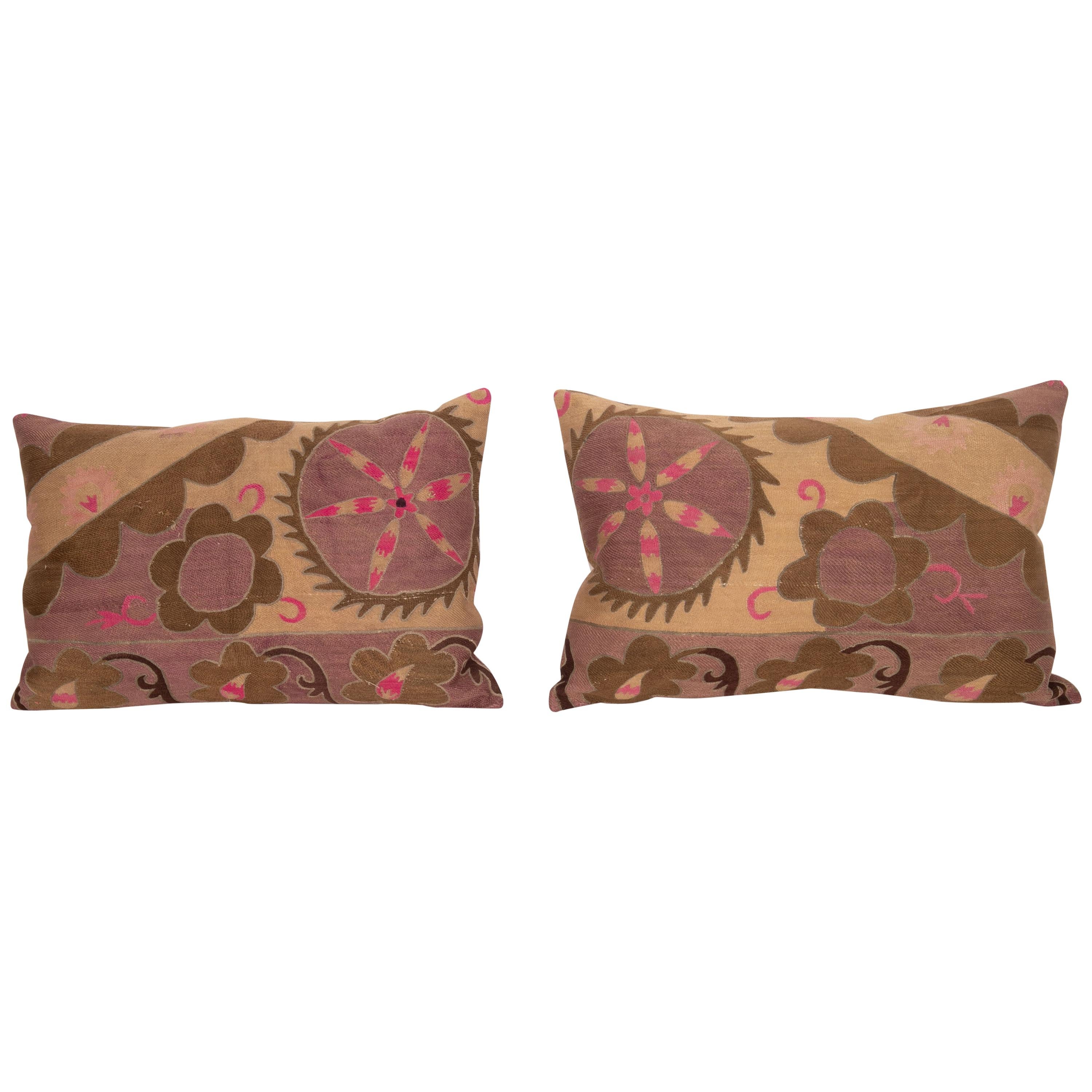 Suzani Pillow Cases Made from an Early 20th Century Tashkent Suzani For Sale