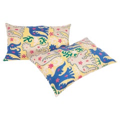 Suzani Pillow Cases with Mythological Bird Design, 1960s