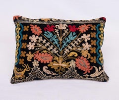 Suzani Pillow Cover Made from a Vintage Velvet Suzani