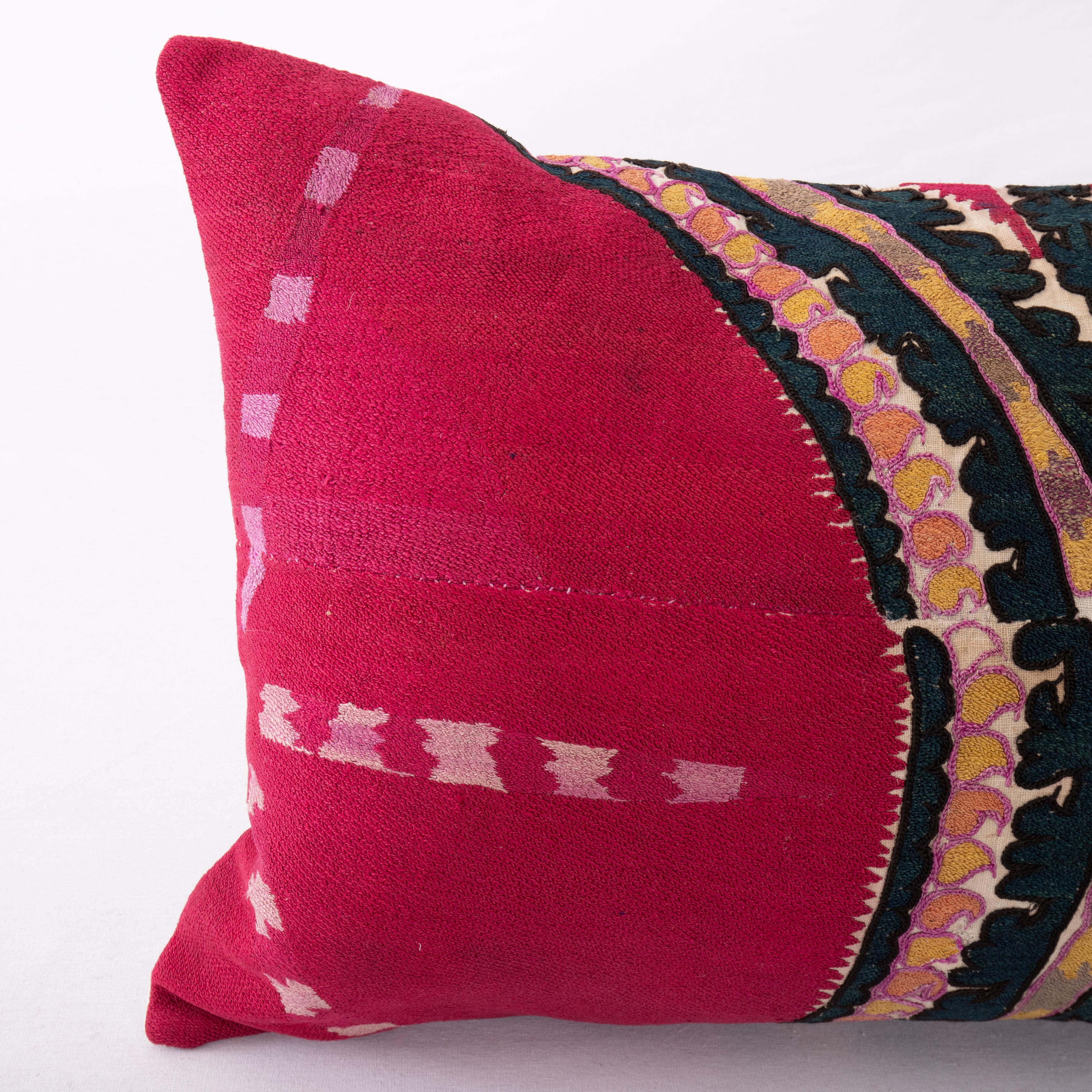 Uzbek Suzani Pillow Cover Made from Late 19th Century Tashkent Suzani