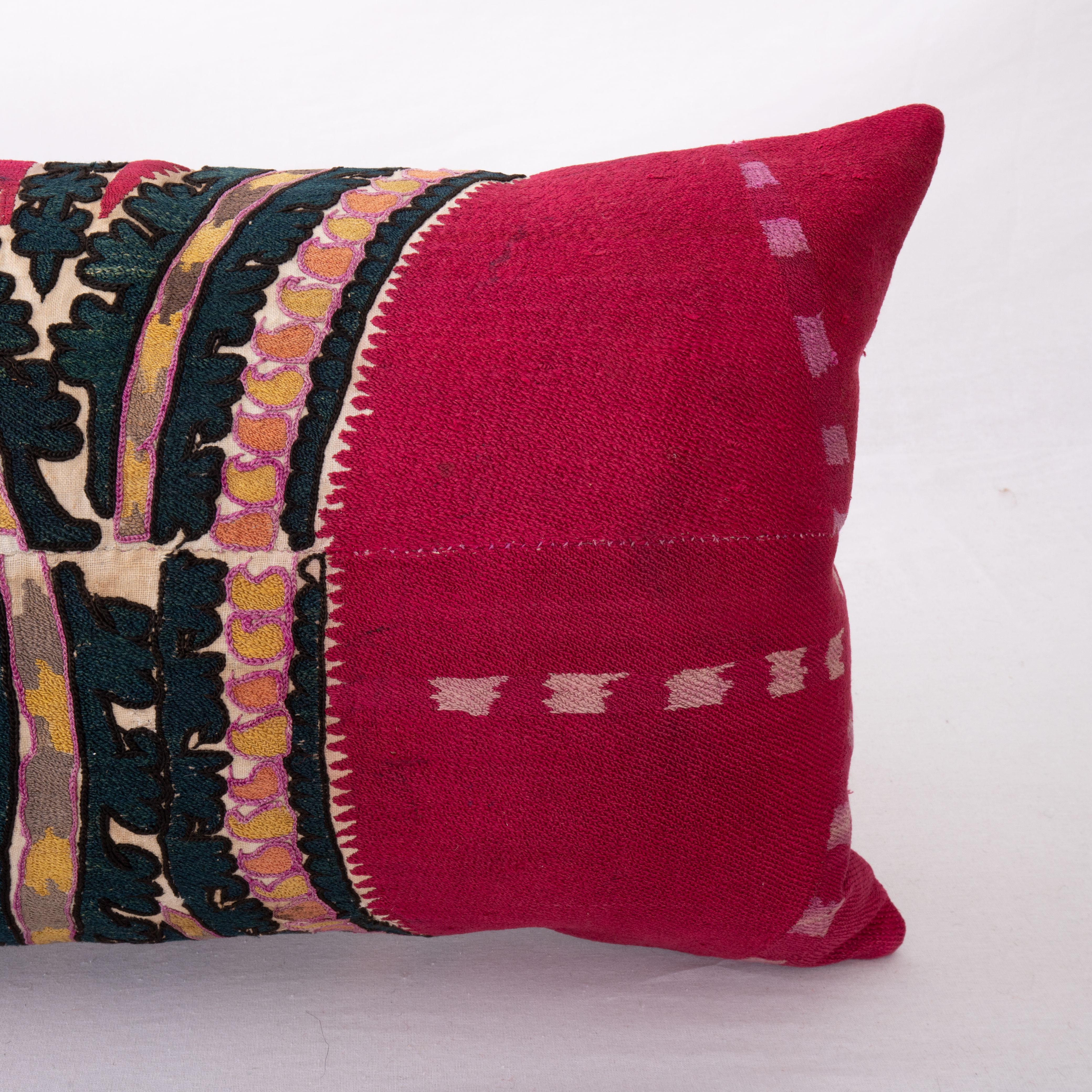 Embroidered Suzani Pillow Cover Made from Late 19th Century Tashkent Suzani