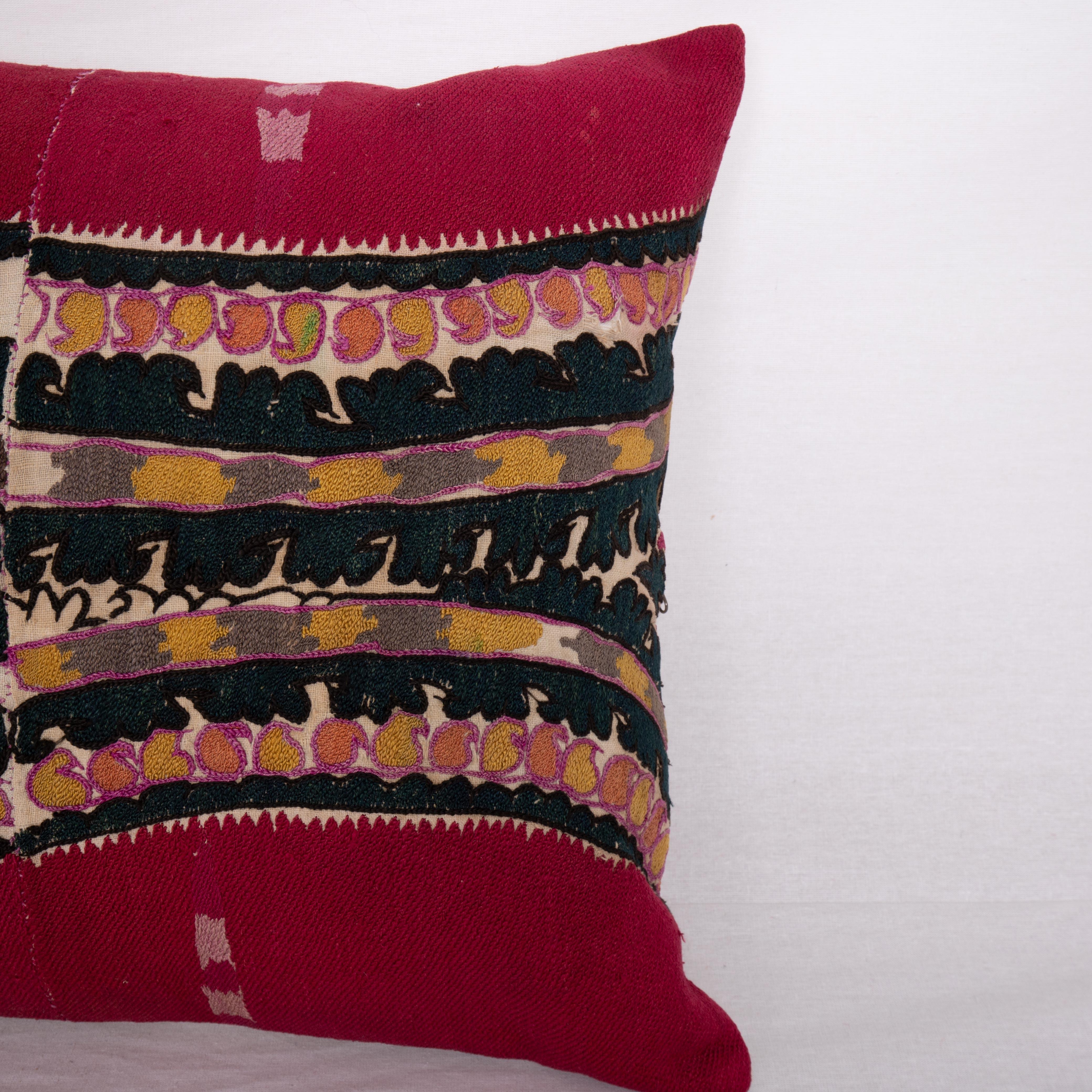 Embroidered Suzani Pillow Cover Made from Late 19th Century Tashkent Suzani