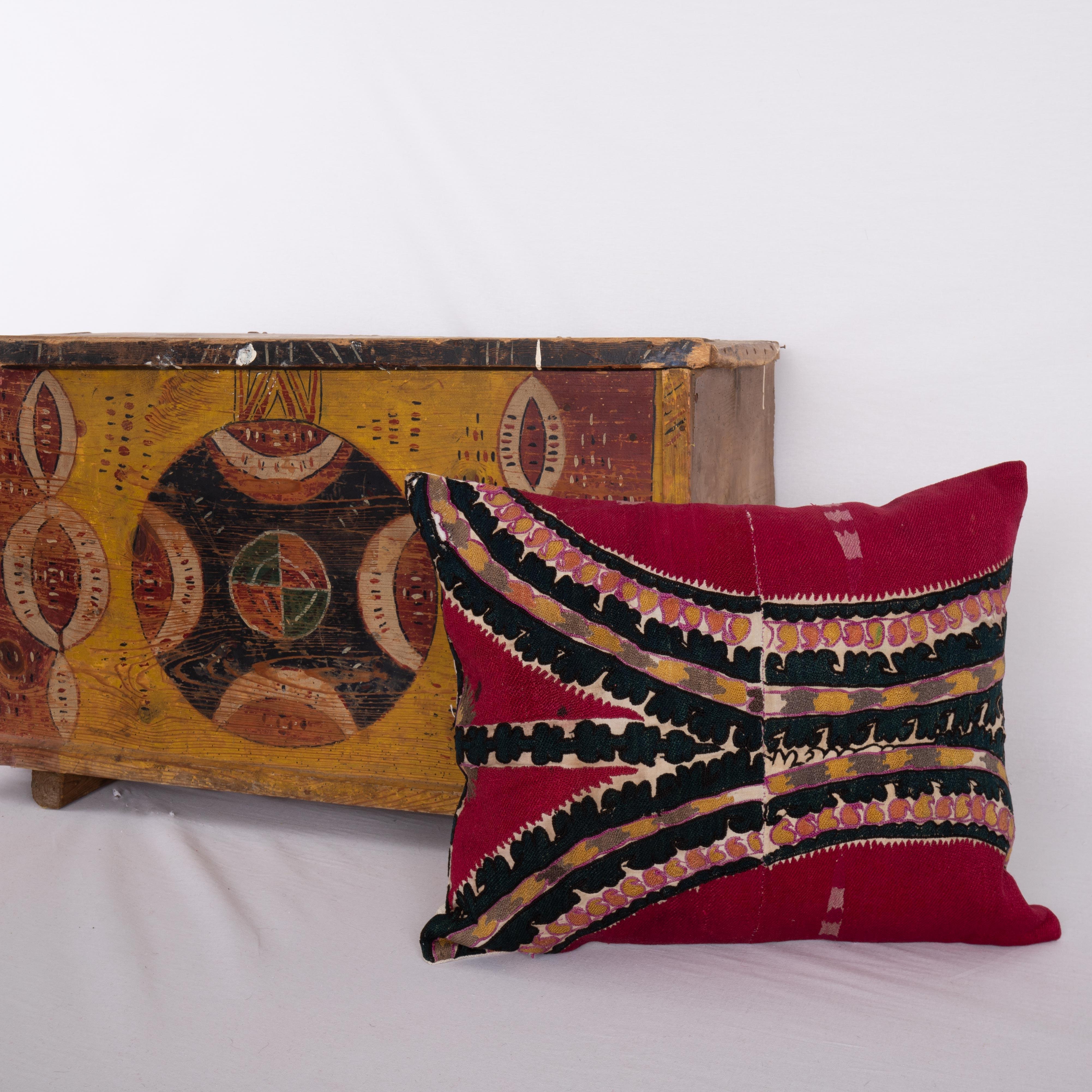 Silk Suzani Pillow Cover Made from Late 19th Century Tashkent Suzani