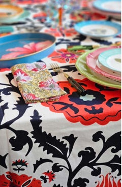 Suzani Printed Cotton Tablecloth