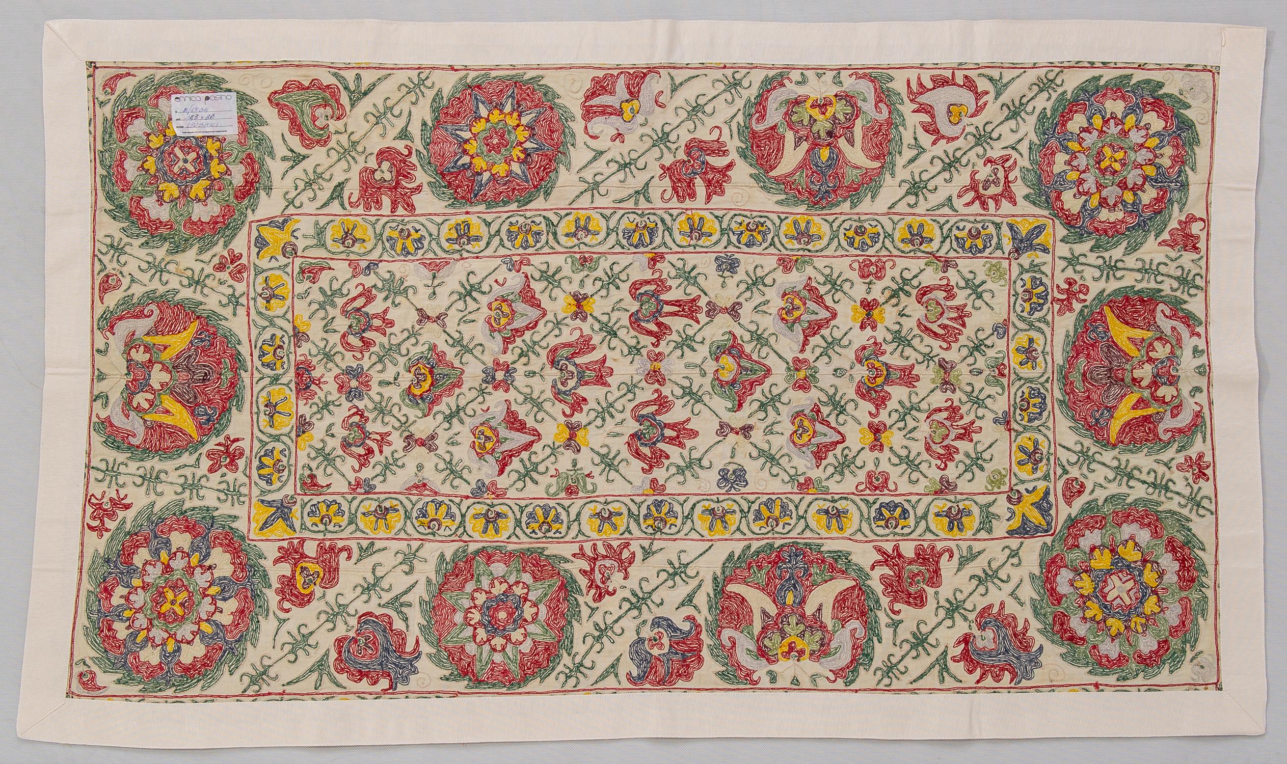 Beaux Arts Suzani Turkoman Embroidery in Little Size For Sale