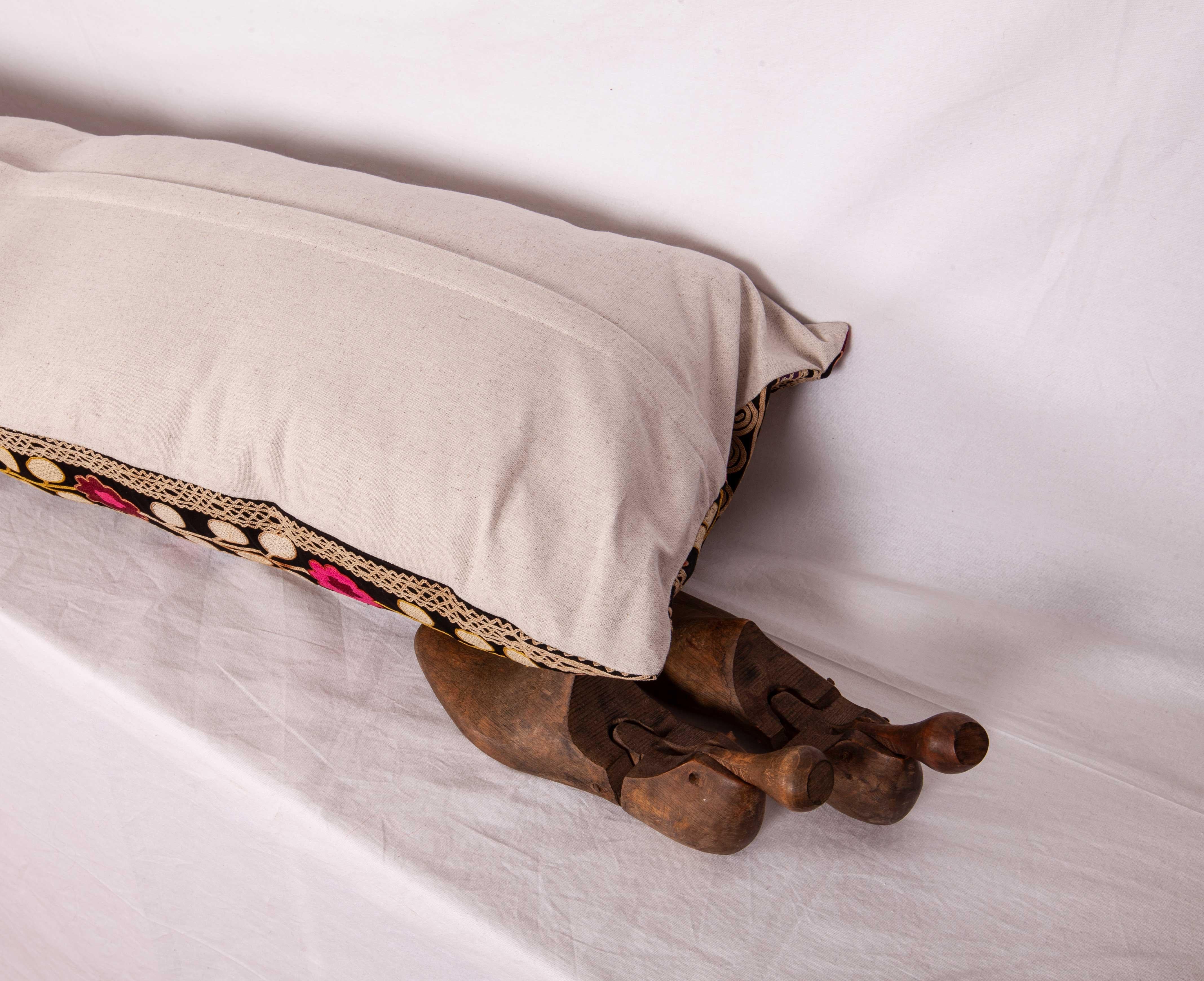Suzan Lumbar Pillow Case Fashioned from a Mid-20th Century Uzbek Suzani 1