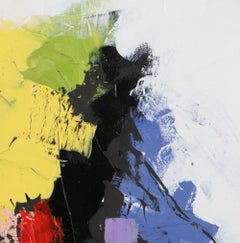 Hidden Feelings- Absract original spontaneous canvas, bold primary colors