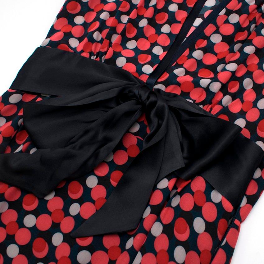 Suzannah Pink Spotted Silk Dress - Size US 4 In New Condition In London, GB