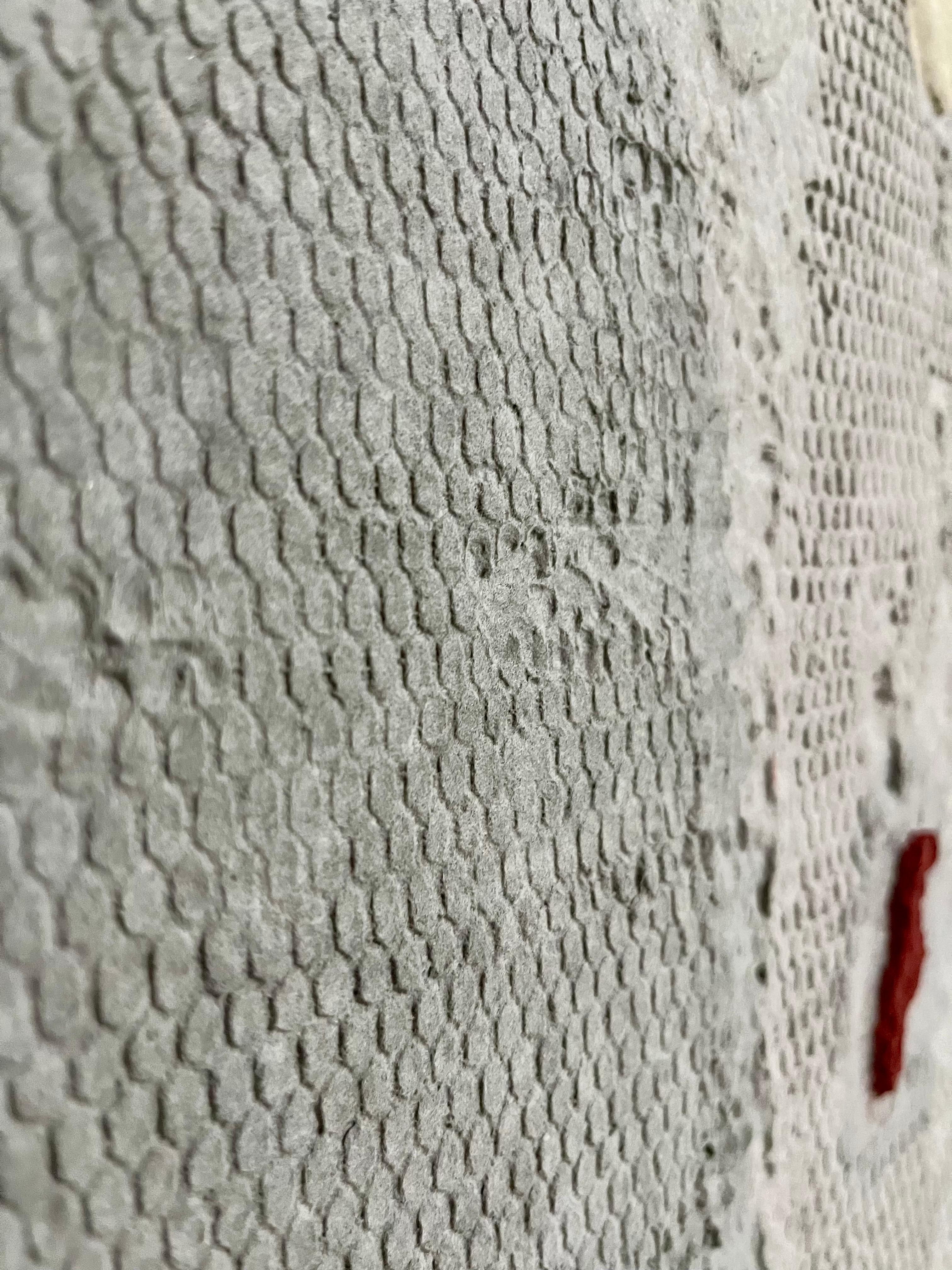 Organic Abstract Cast Paper Sculpture Relief Painting Suzanne Anker For Sale 2