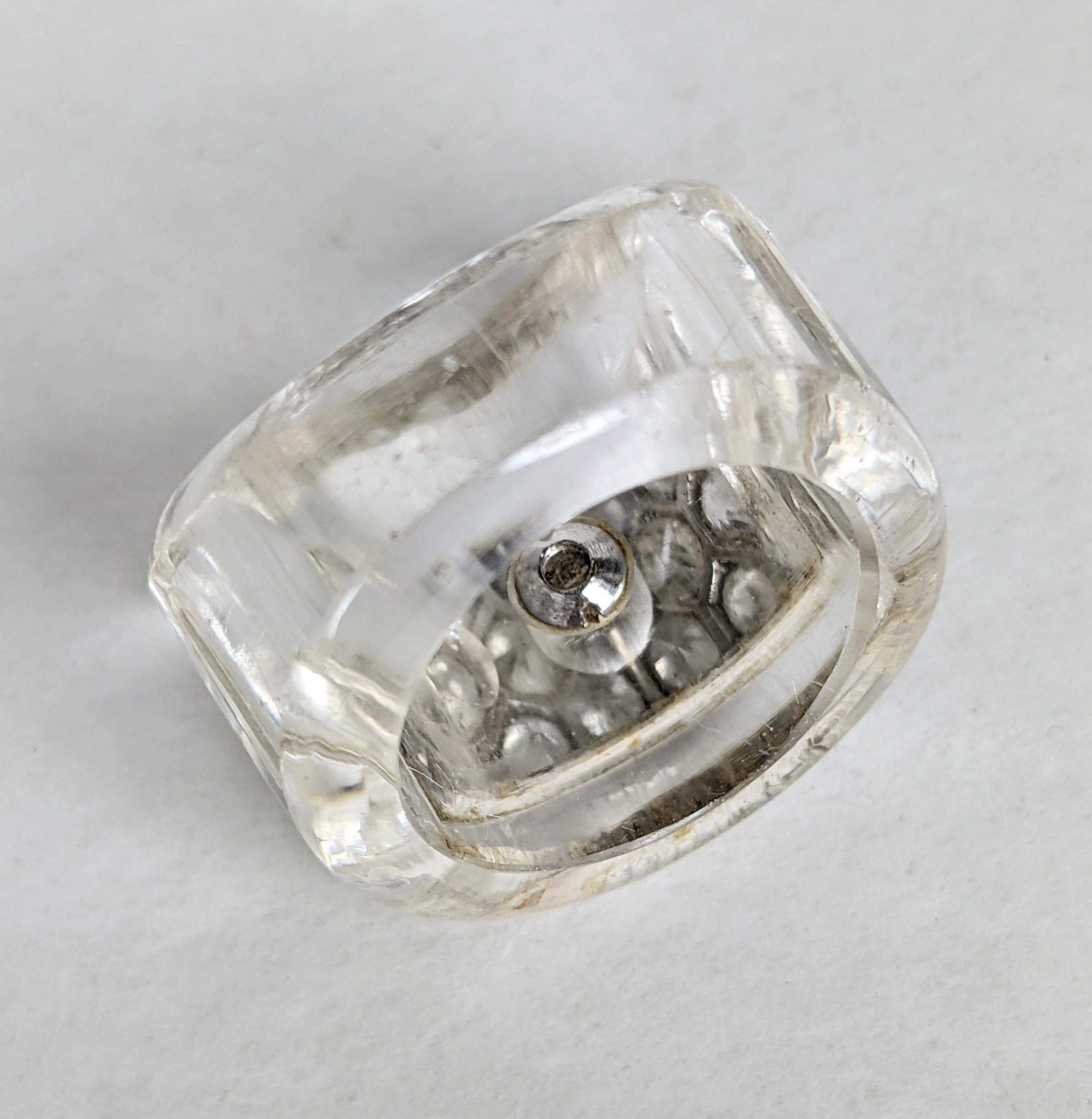 Suzanne Belperron Ring aus Bergkristall und Diamanten im Angebot 4